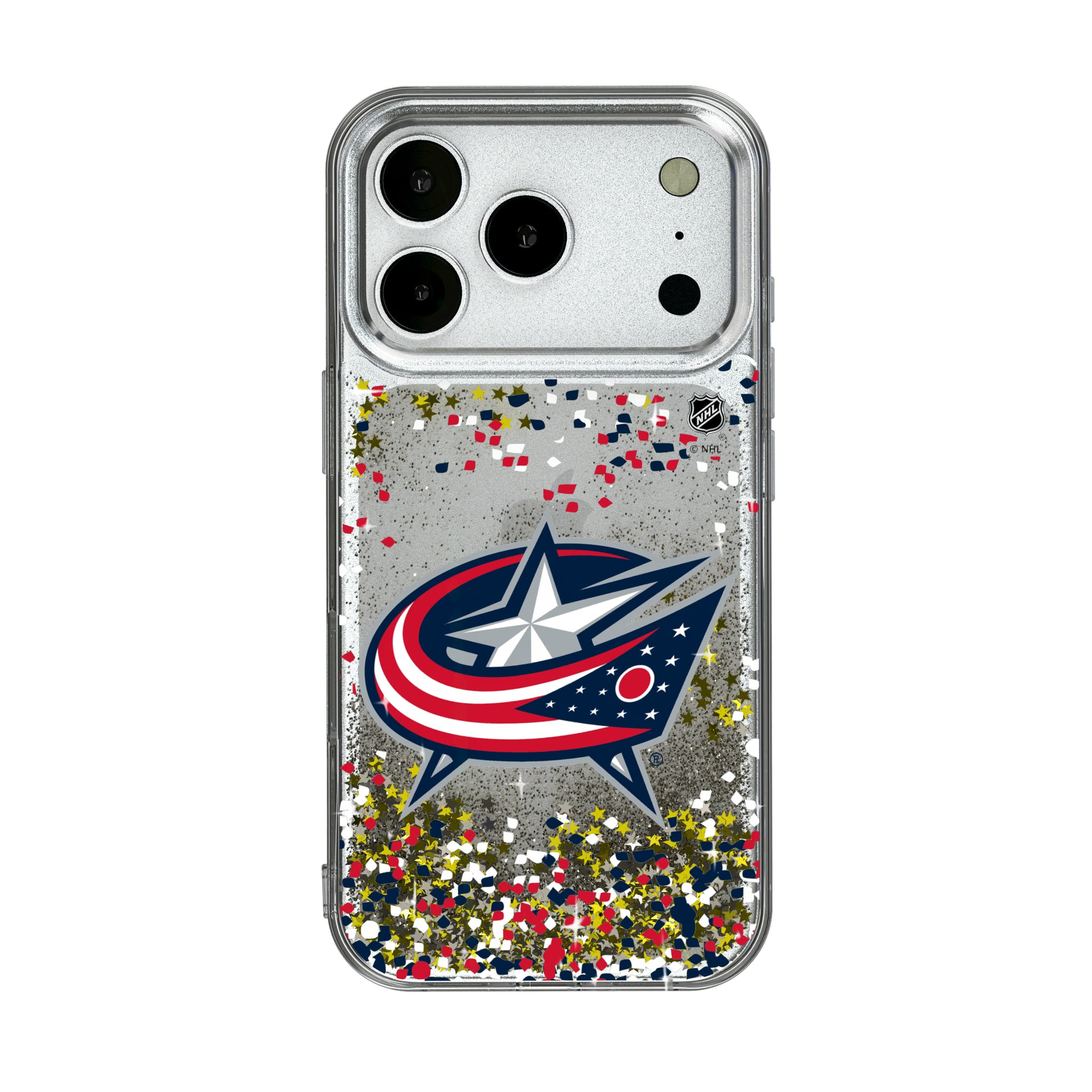 Columbus Blue Jackets Confetti iPhone Glitter Phone Case for Apple iPhone