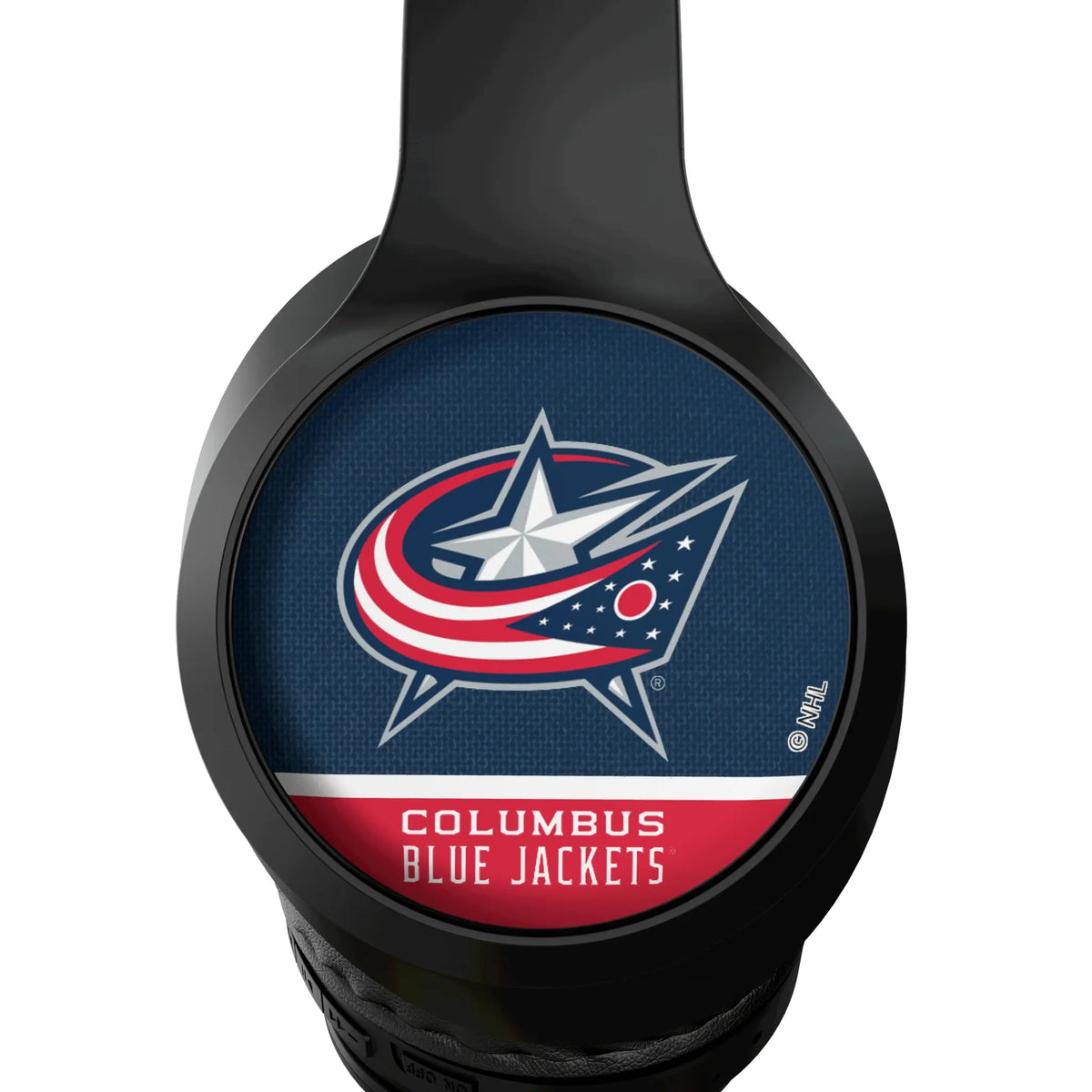 Columbus Blue Jackets Endzone Solid Wireless Over-Ear Headphones With Case - Detail