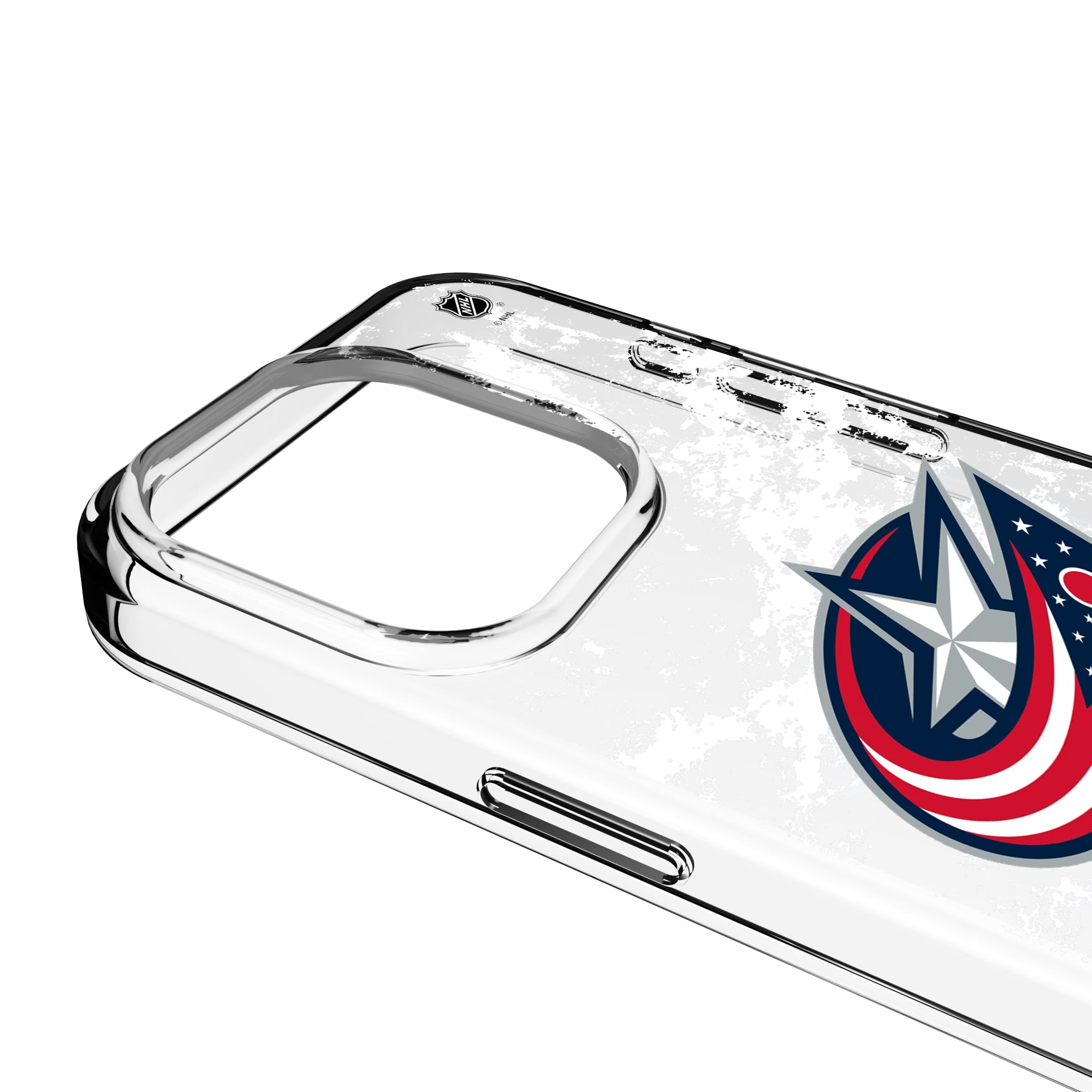 Columbus Blue Jackets Ice Stripe iPhone Clear Phone Case for Apple iPhone - Detail