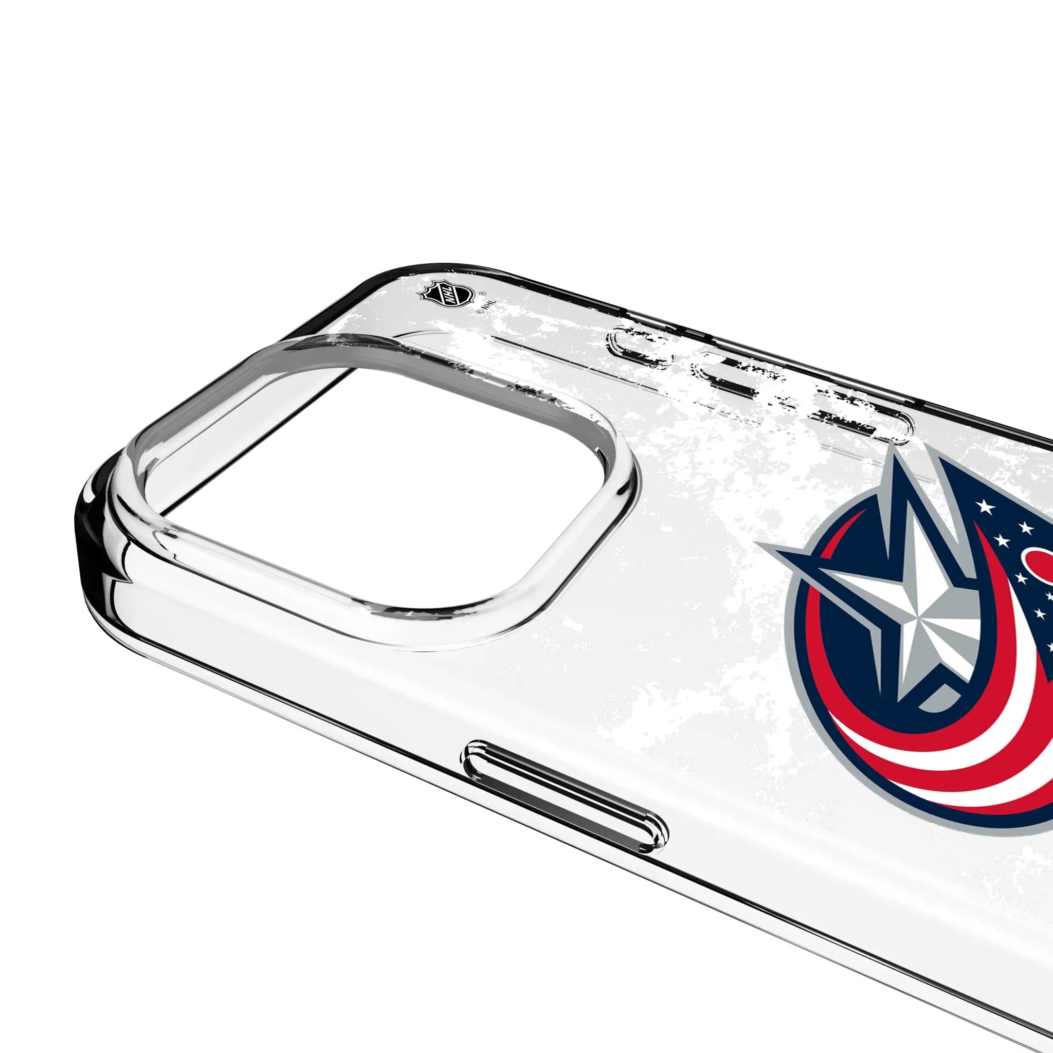 Columbus Blue Jackets Ice Stripe iPhone Clear Phone Case for Apple iPhone - Detail