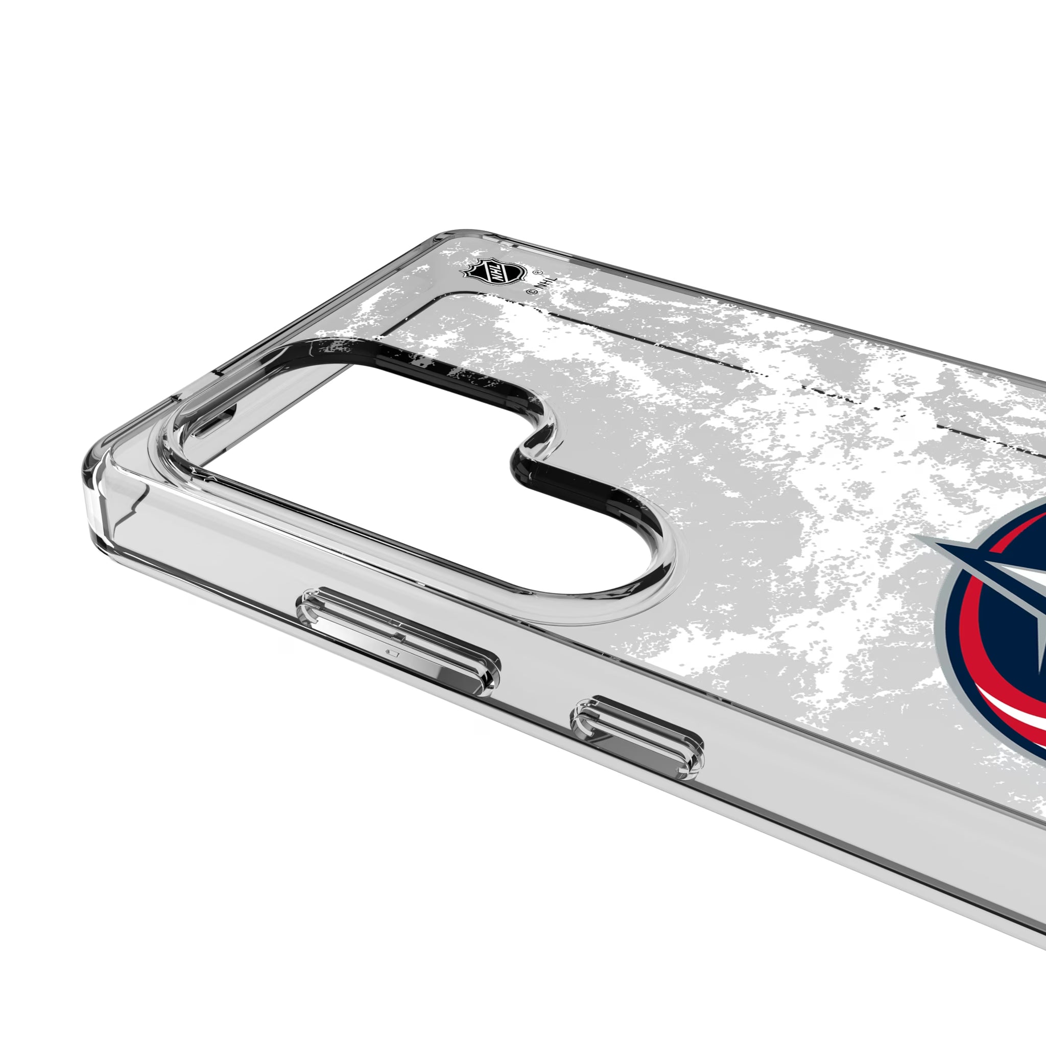 Columbus Blue Jackets Ice Stripe Galaxy Clear Phone Case for Samsung Galaxy - Detail