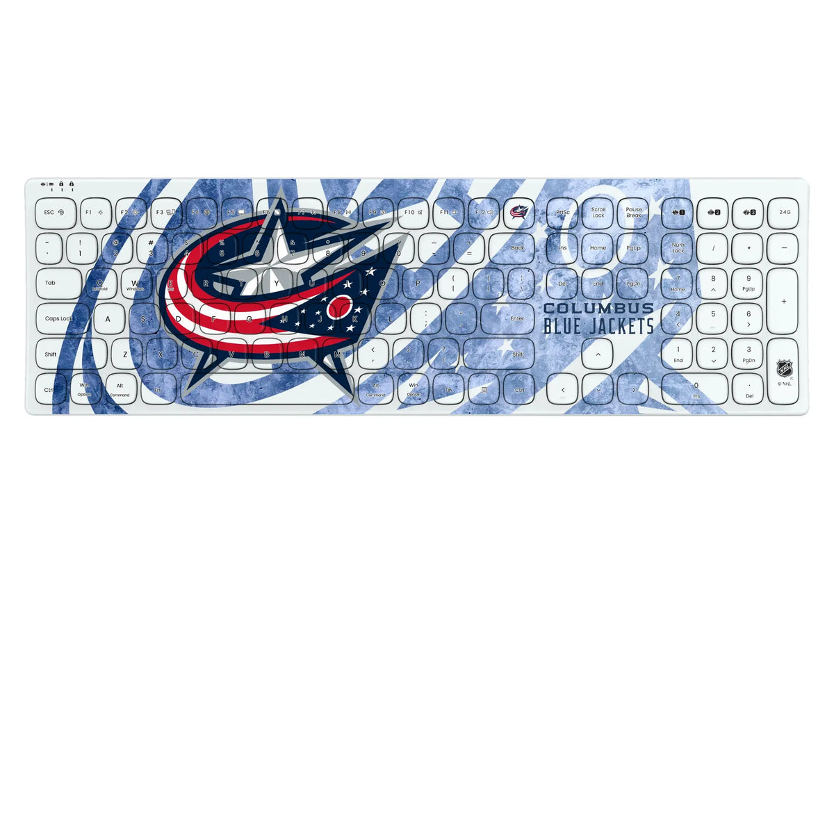 Columbus Blue Jackets Ice Tilt KKB605 Curved Wireless Keyboard