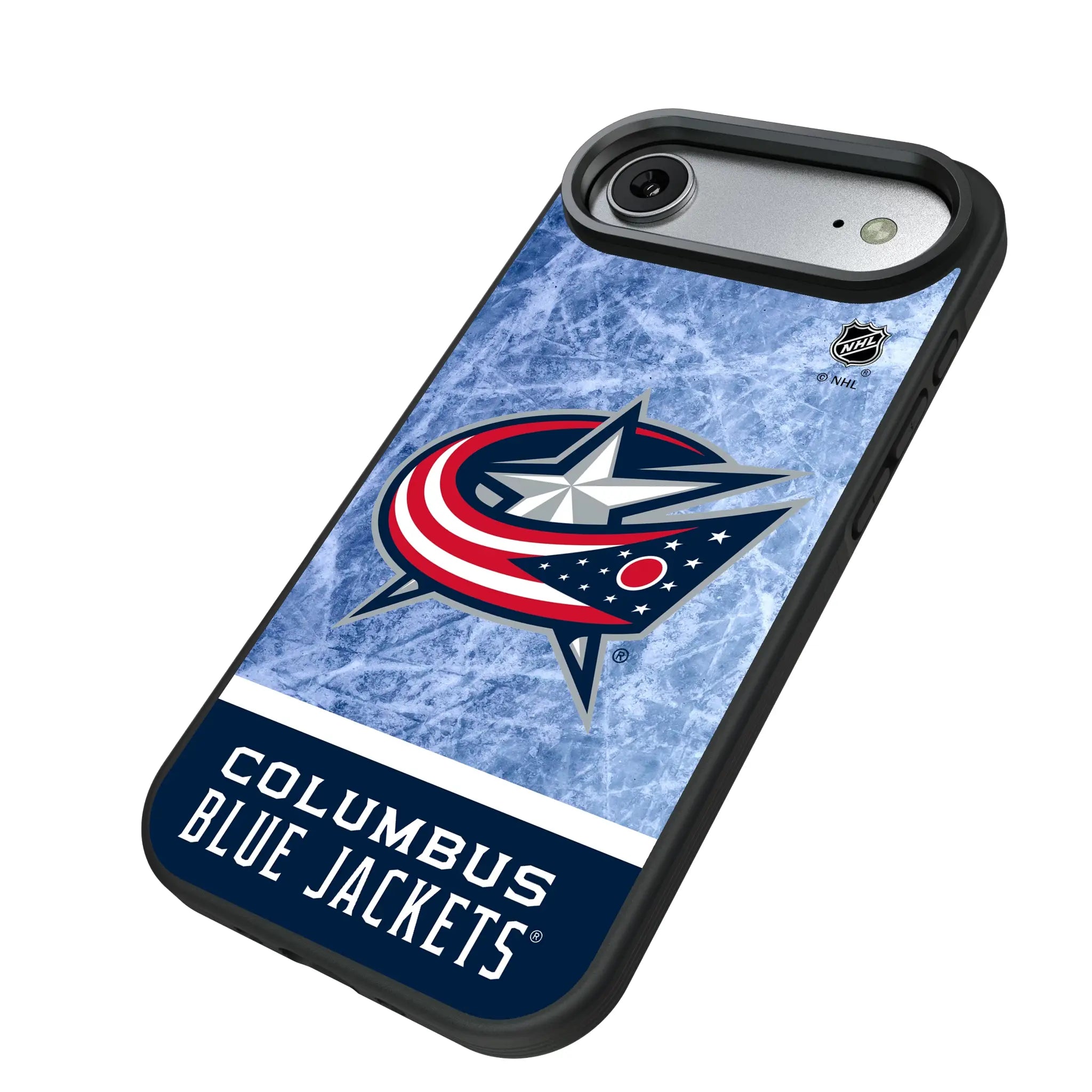 Columbus Blue Jackets Ice Wordmark iPhone Bump Phone Case for Apple iPhone - Isometric View#Device_iPhone Air