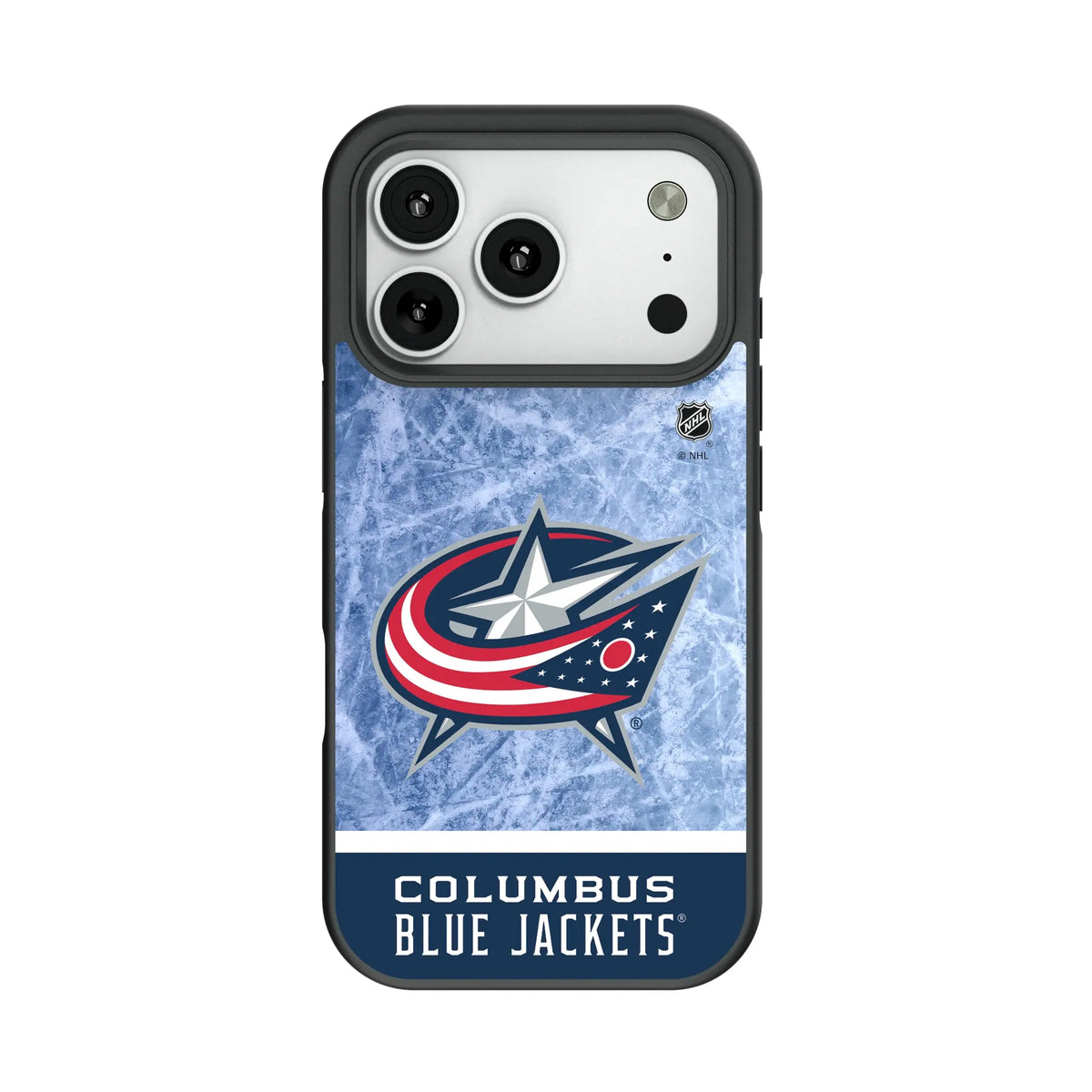 Columbus Blue Jackets Ice Wordmark Bump Phone Case for Apple iPhone