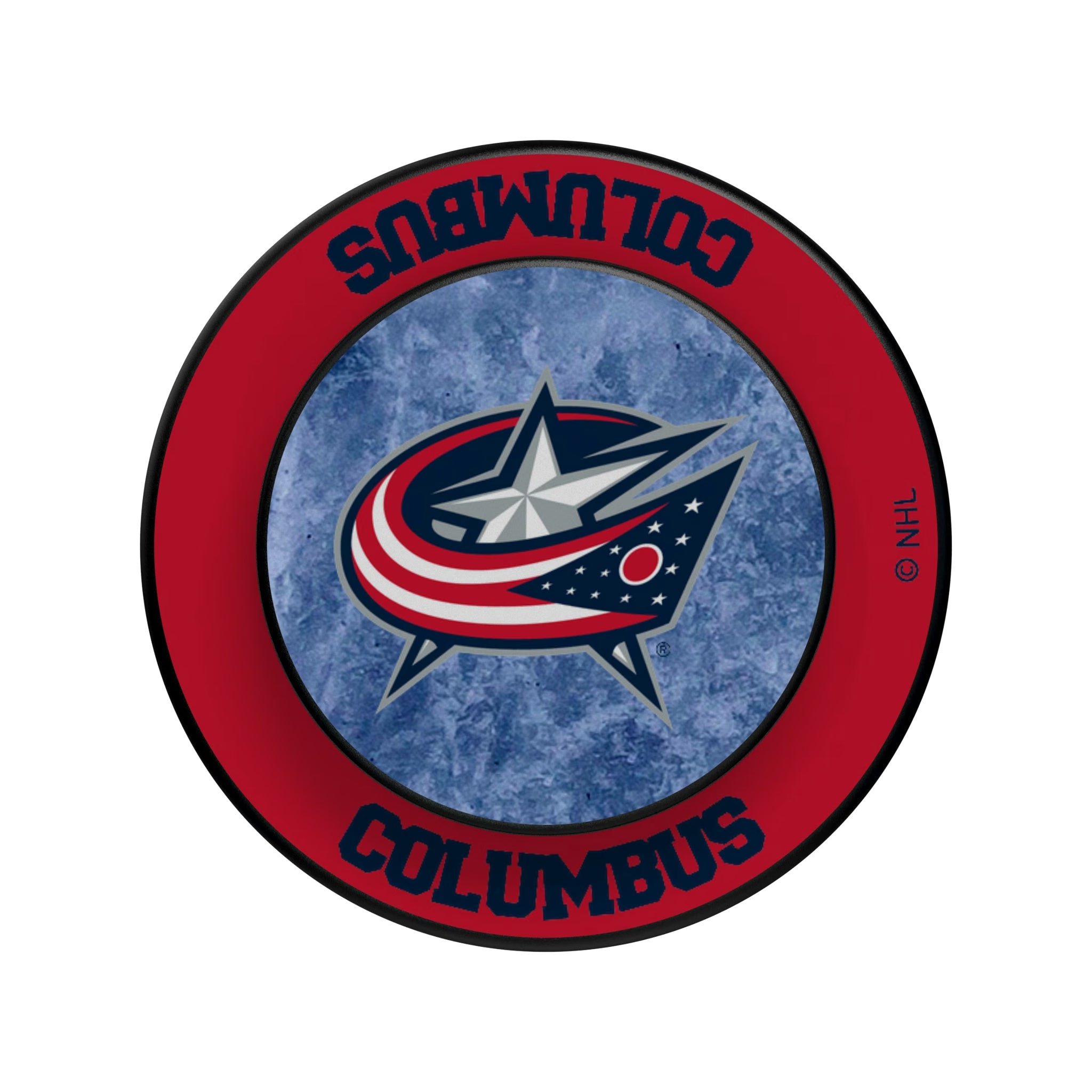 Columbus Blue Jackets Ice Wordmark Popsockets Round Magnetic