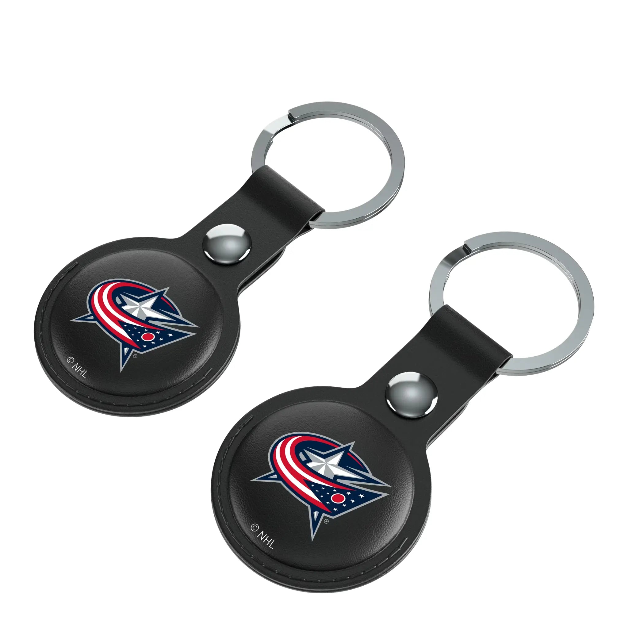 Columbus Blue Jackets Insignia AirTag Black Airtag Holder 2-Pack - Isometric View