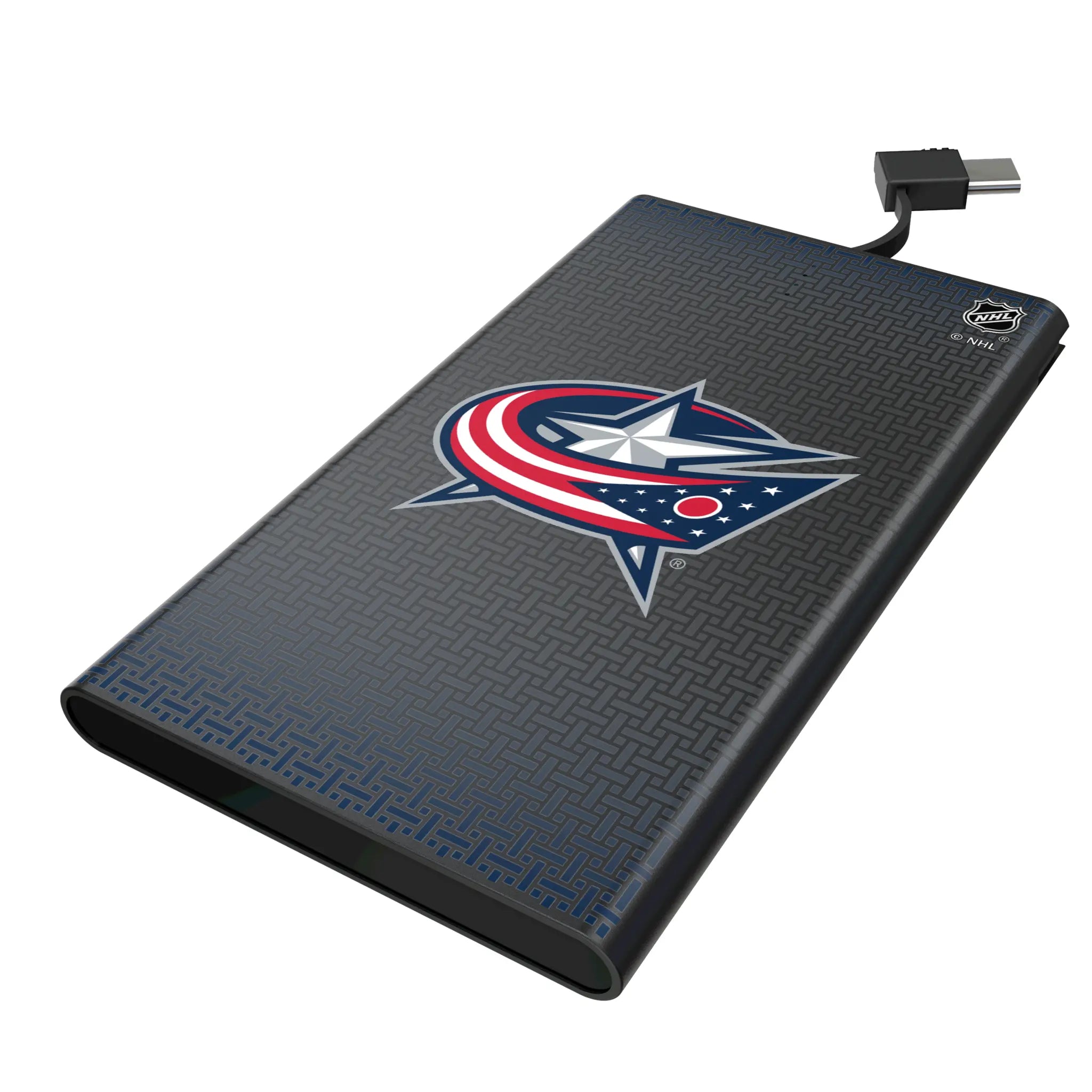 Columbus Blue Jackets Linen 5000mAh Flat Power Bank
