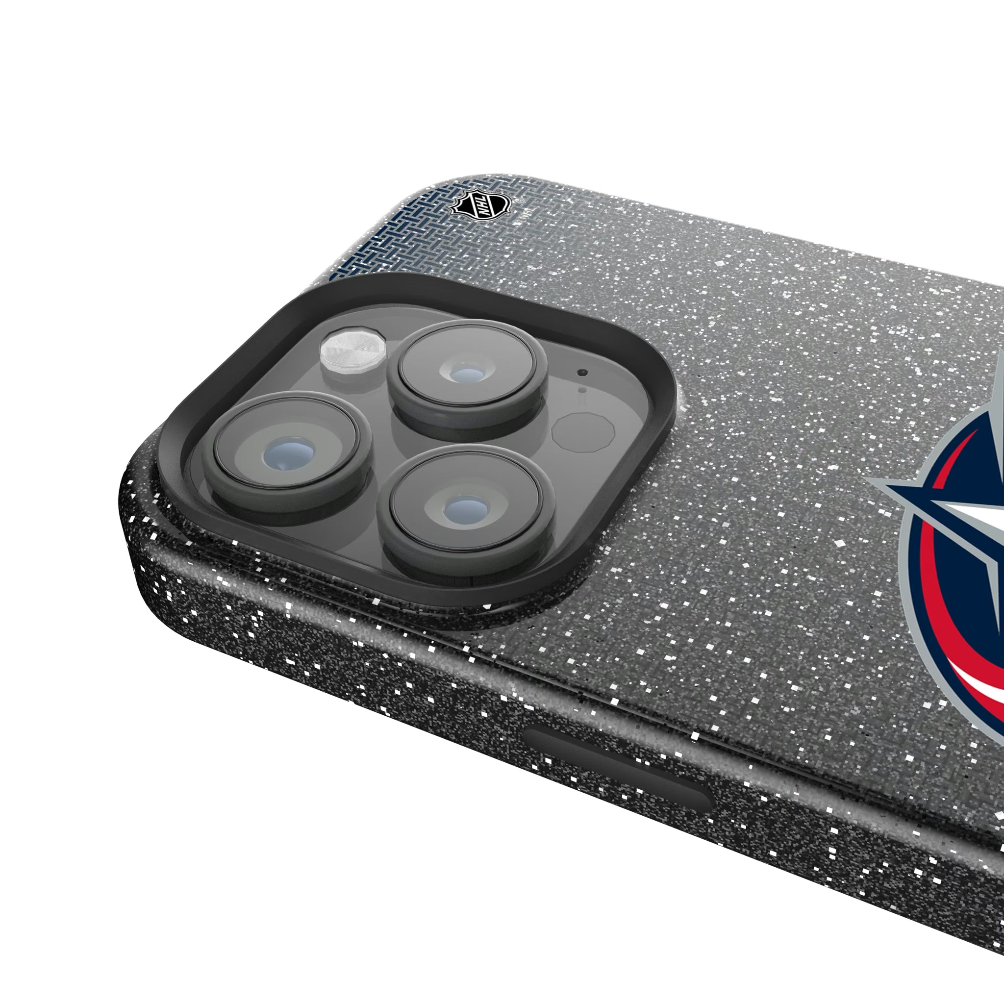 Columbus Blue Jackets Linen iPhone Bling Phone Case for Apple iPhone - Detail
