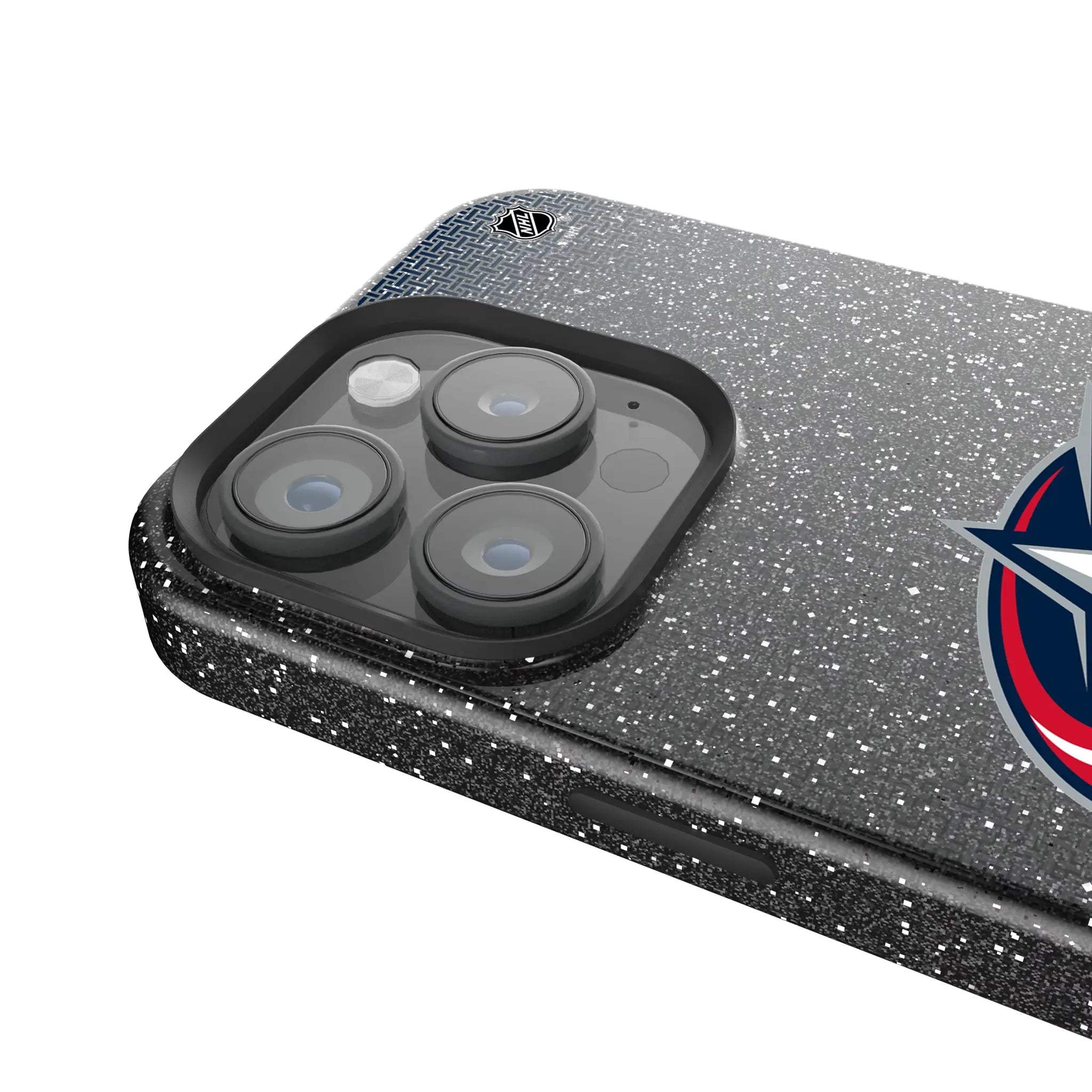 Columbus Blue Jackets Linen iPhone Bling Phone Case for Apple iPhone - Detail
