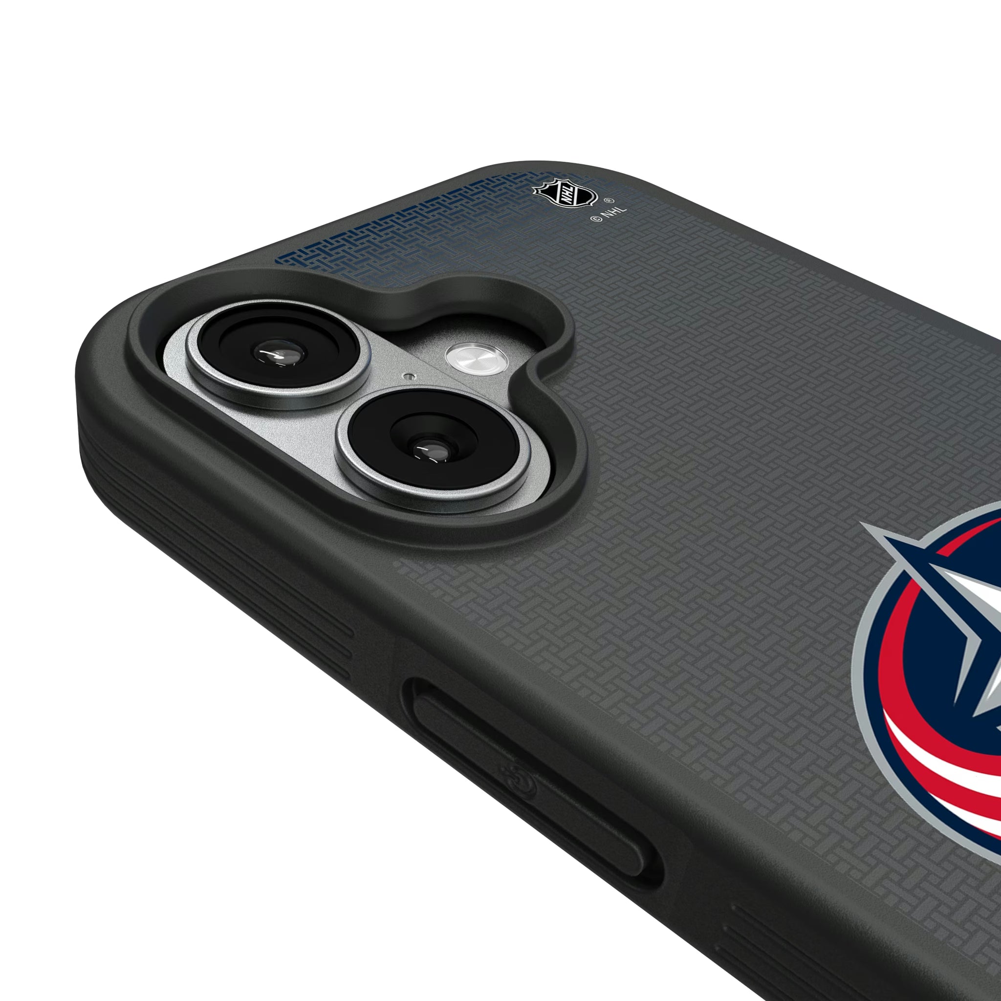 Columbus Blue Jackets Linen iPhone Bump Phone Case for Apple iPhone - Detail#Device_iPhone 17