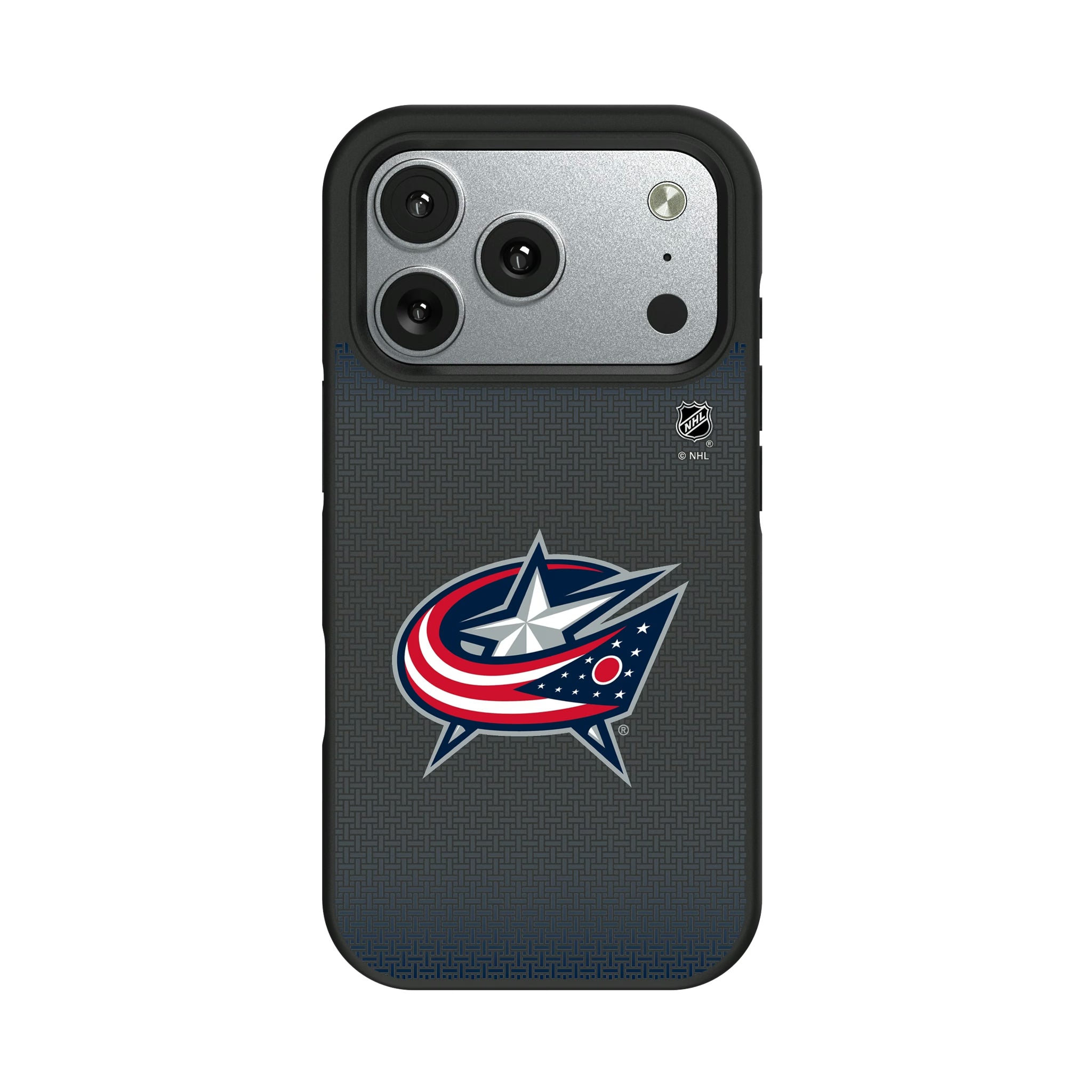 Columbus Blue Jackets Linen iPhone Bump Phone Case for Apple iPhone#Device_iPhone 17 Pro