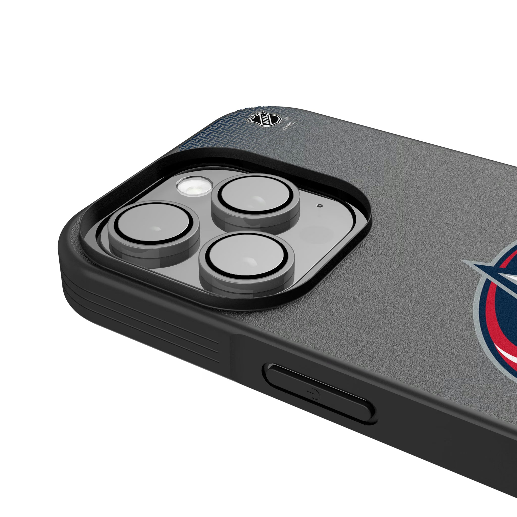 Columbus Blue Jackets Linen iPhone Bump Phone Case for Apple iPhone - Detail