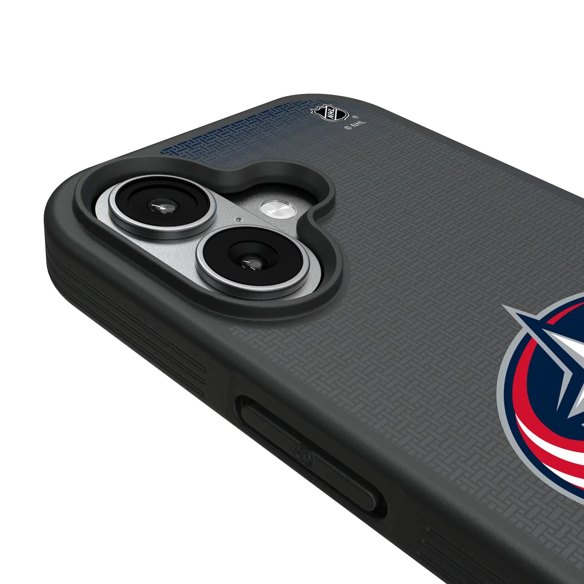 Columbus Blue Jackets Linen iPhone Bump Phone Case for Apple iPhone - Detail#Device_iPhone 17