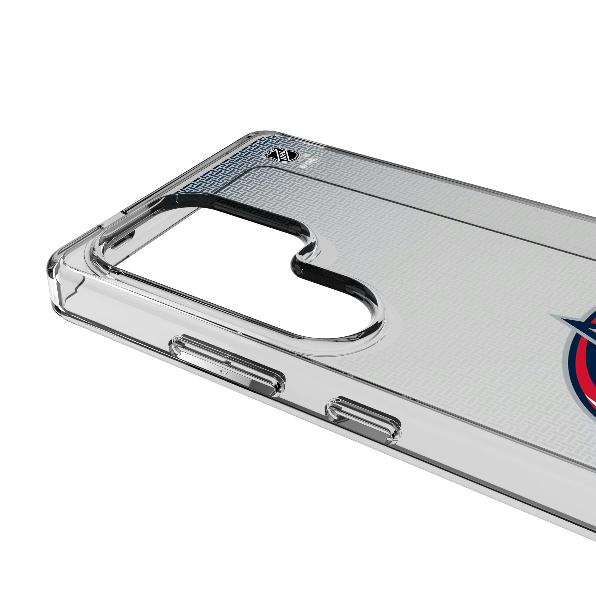 Columbus Blue Jackets Linen Galaxy Clear Phone Case for Samsung Galaxy - Detail