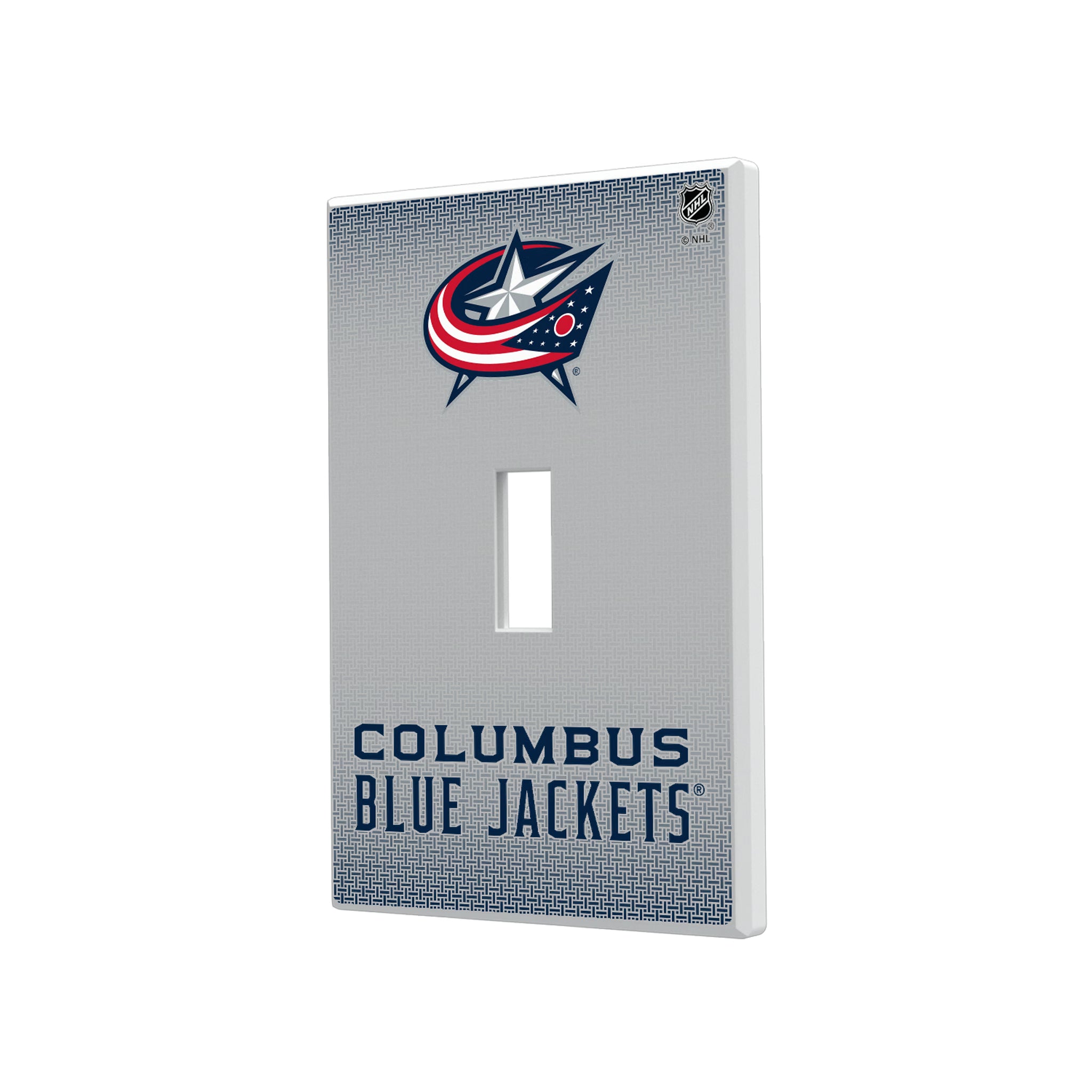 Columbus Blue Jackets Linen Hidden-Screw Light Switch Plate#Style_Single Toggle