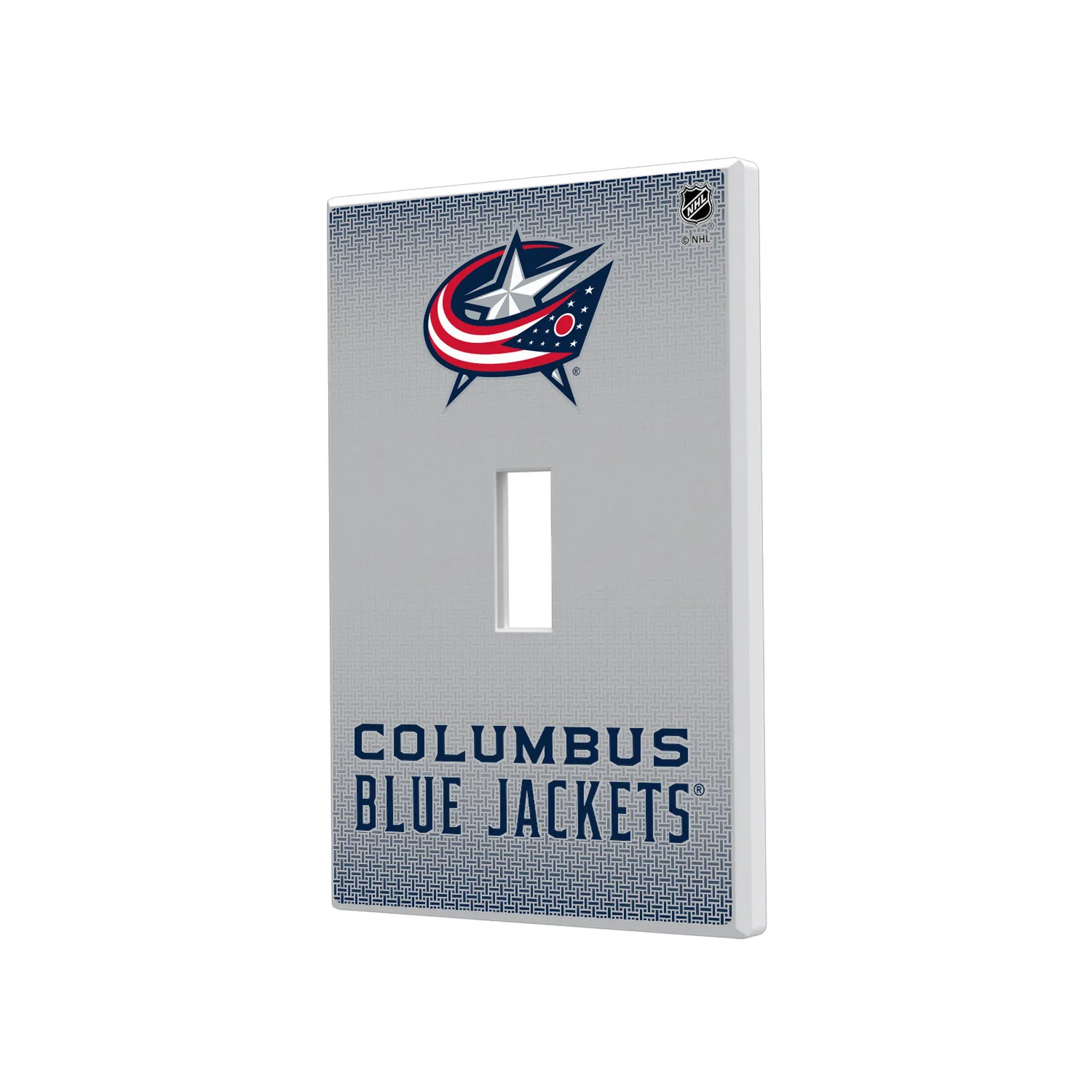 Columbus Blue Jackets Linen Hidden-Screw Light Switch Plate#Style_Single Toggle