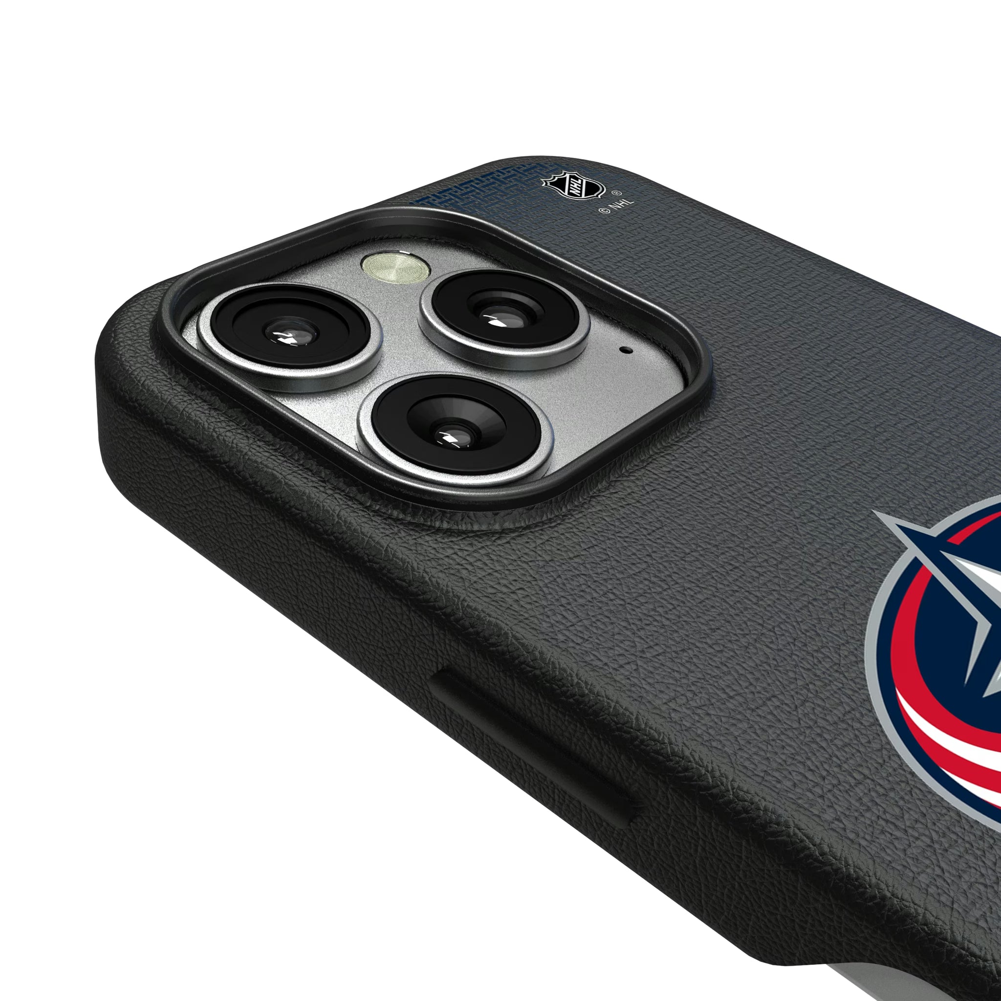 Columbus Blue Jackets Linen iPhone MagSafe Compatible Phone Case for Apple iPhone - Detail