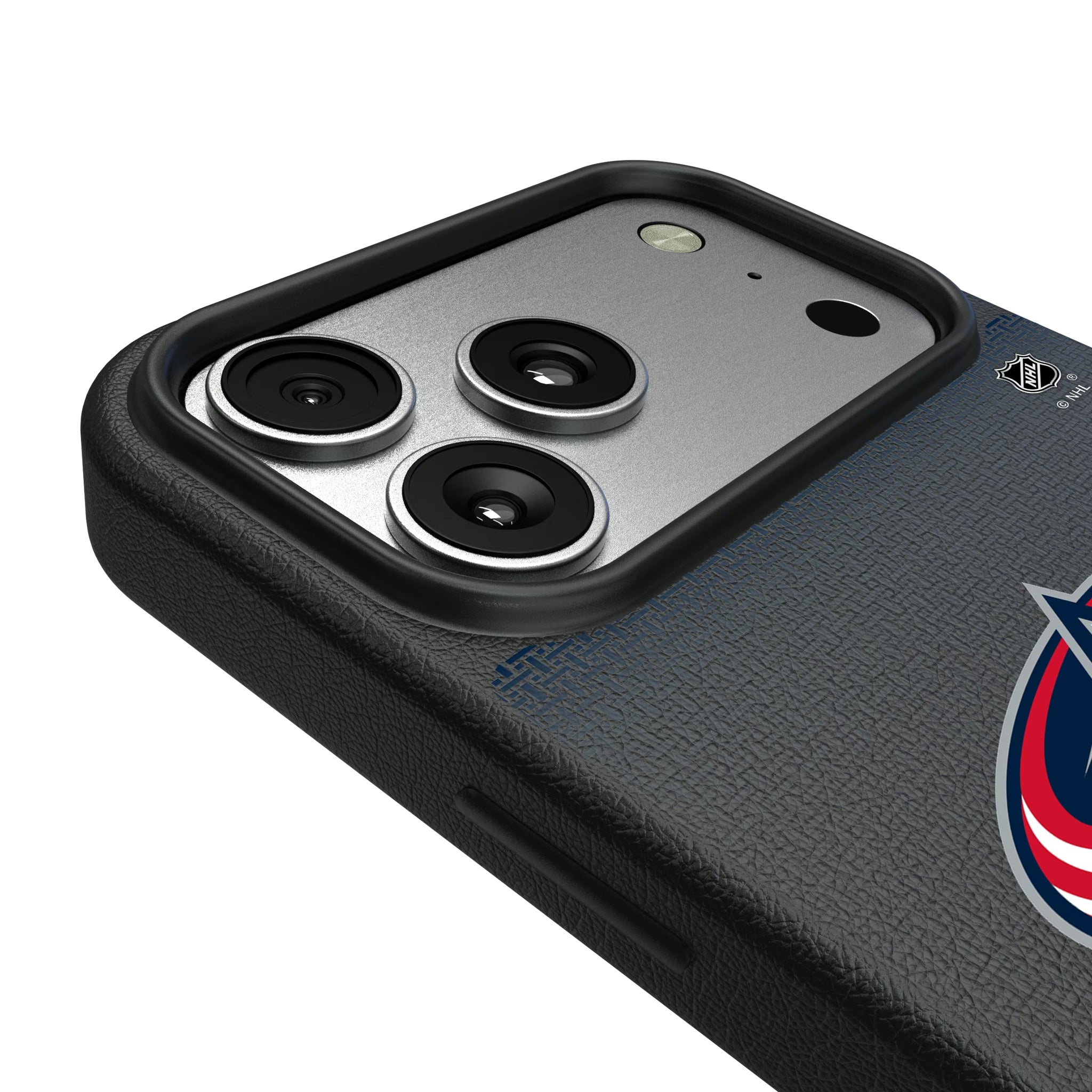 Columbus Blue Jackets Linen iPhone MagSafe Compatible Phone Case for Apple iPhone - Detail#Device_iPhone 17 Pro Max