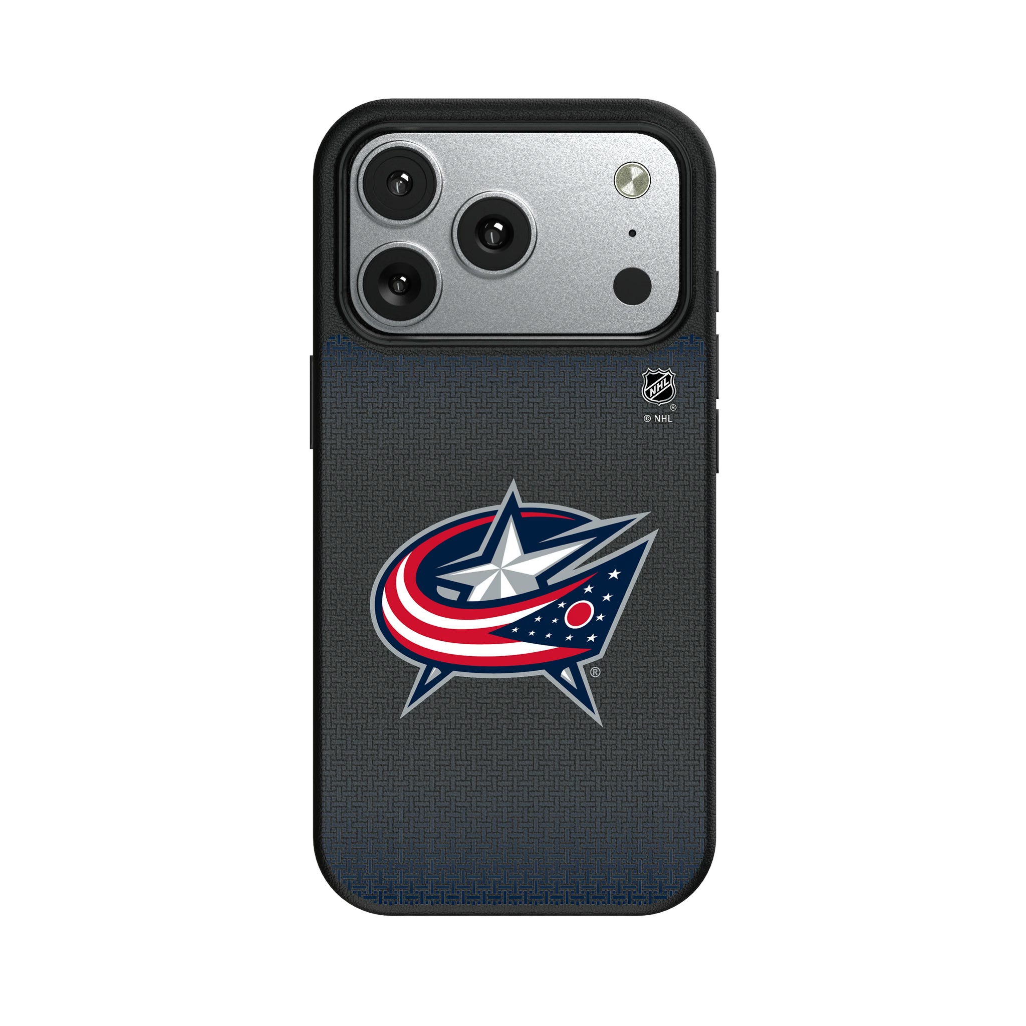 Columbus Blue Jackets Linen iPhone MagSafe Compatible Phone Case for Apple iPhone#Device_iPhone 17 Pro
