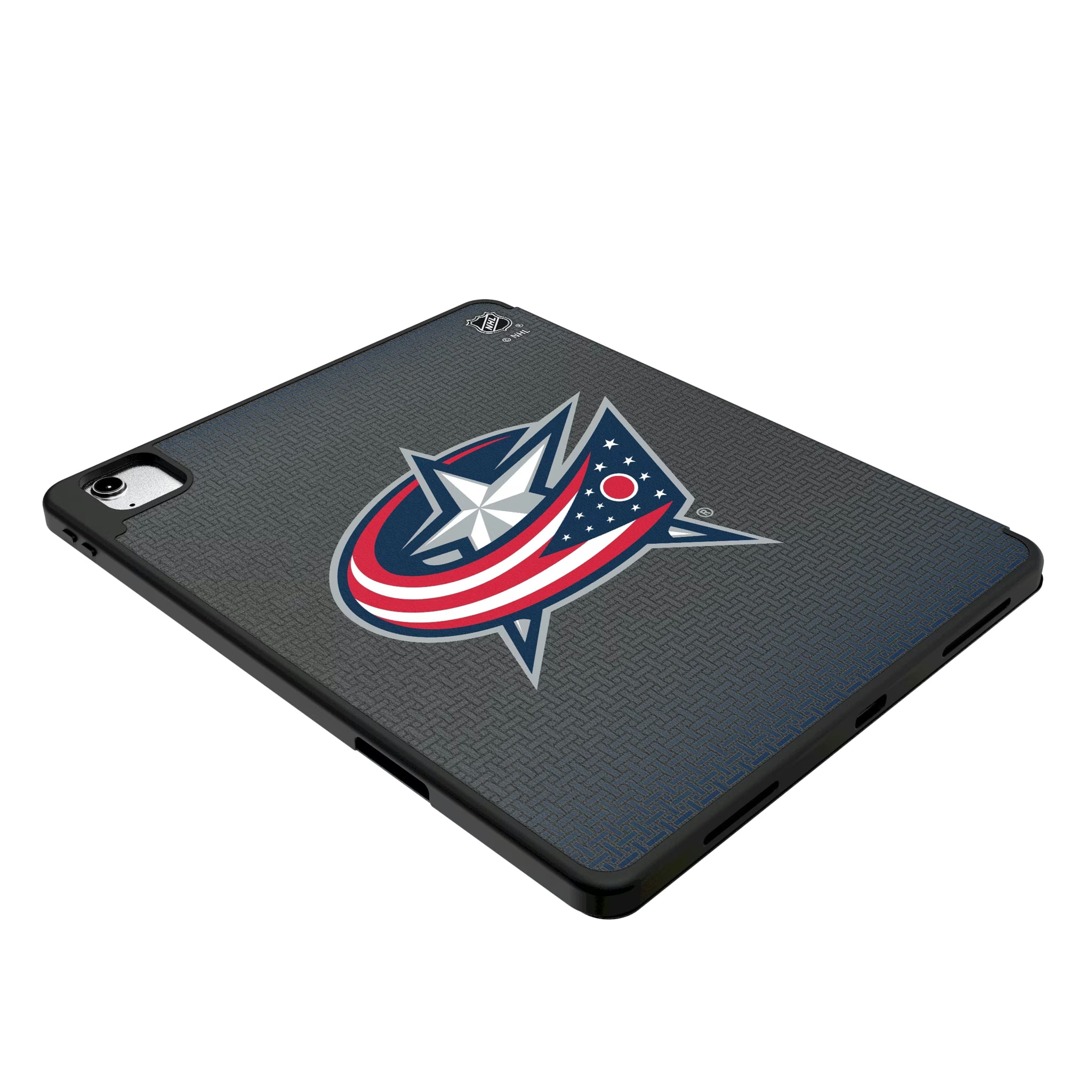 Columbus Blue Jackets Linen iPad Tablet Case for Apple iPad - Isometric View