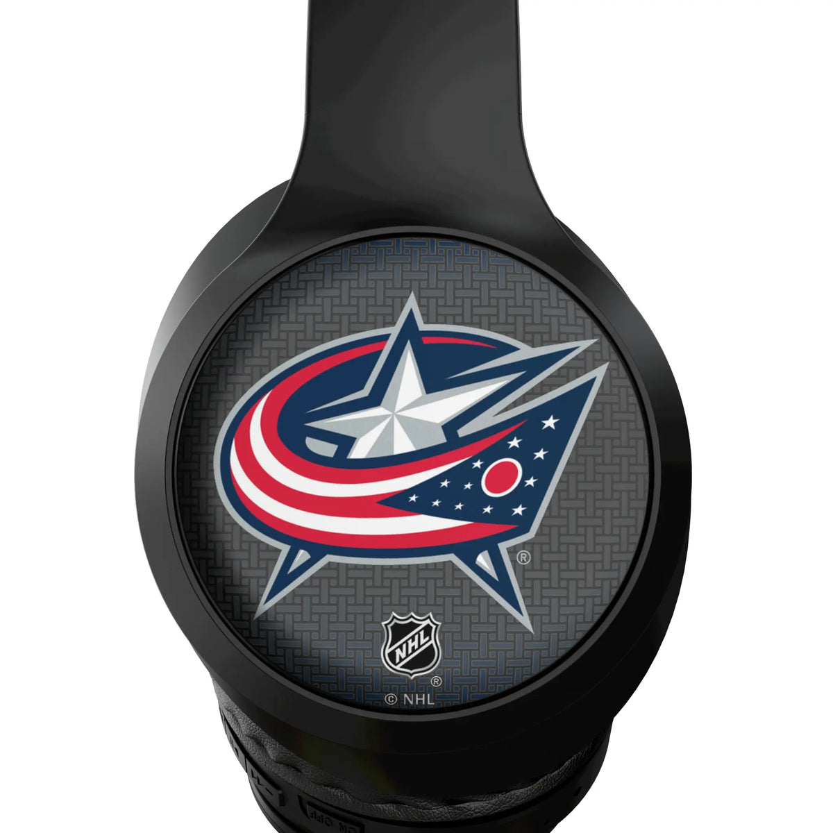 Columbus Blue Jackets Linen Wireless Over-Ear Headphones With Case - Detail