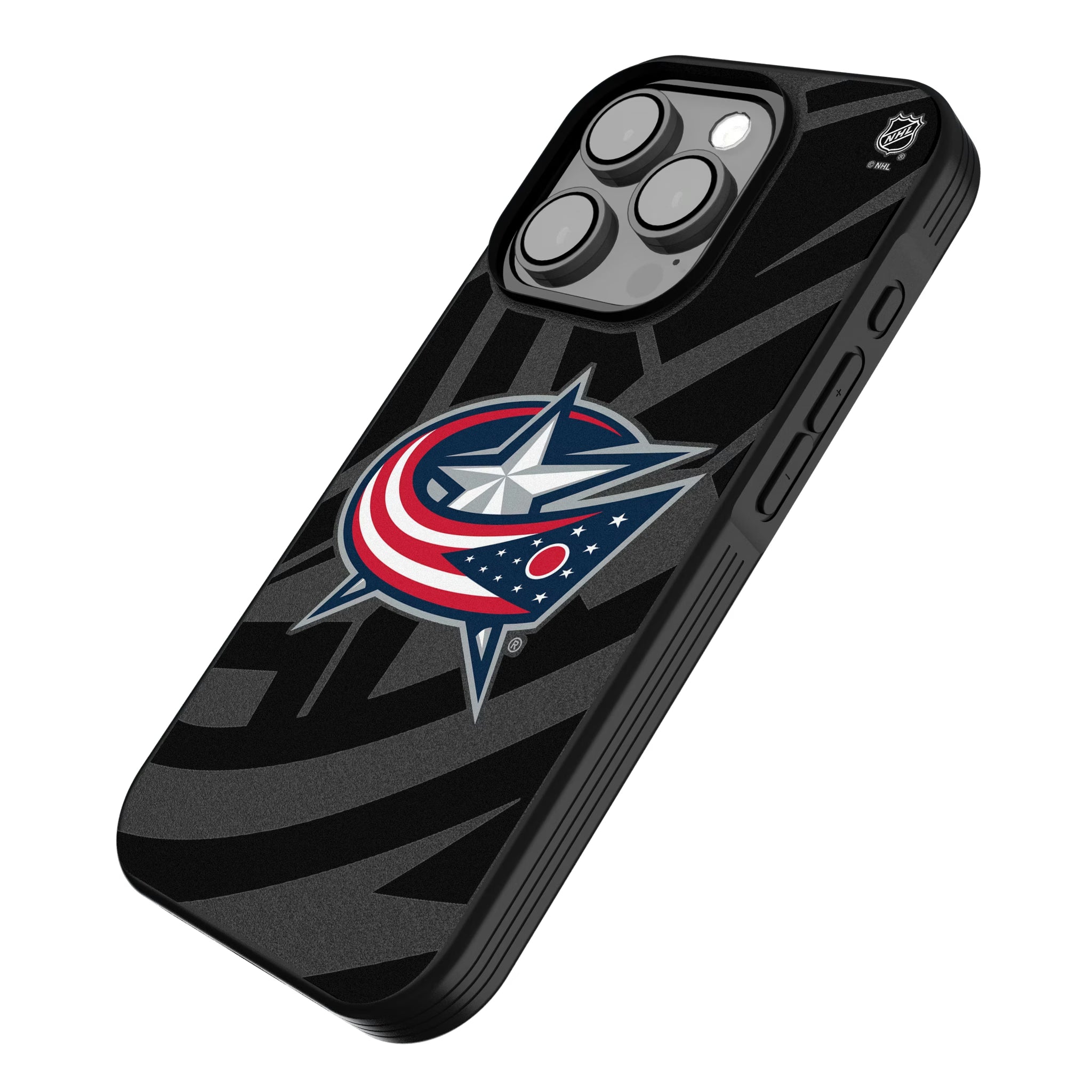 Columbus Blue Jackets Monocolor Tilt iPhone Bump Phone Case for Apple iPhone - Isometric View