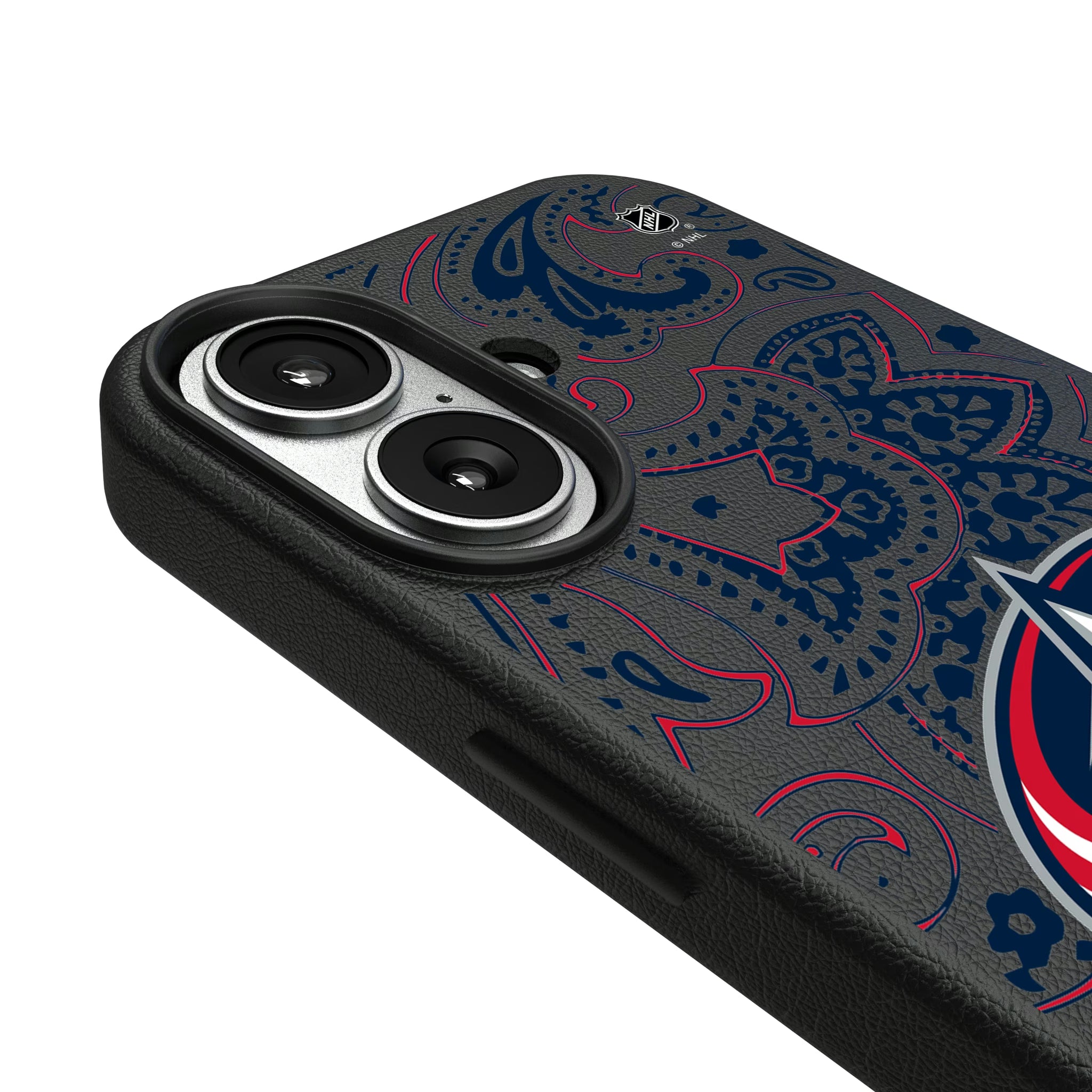 Columbus Blue Jackets Paisley iPhone MagSafe Compatible Phone Case for Apple iPhone - Detail#Device_iPhone 17