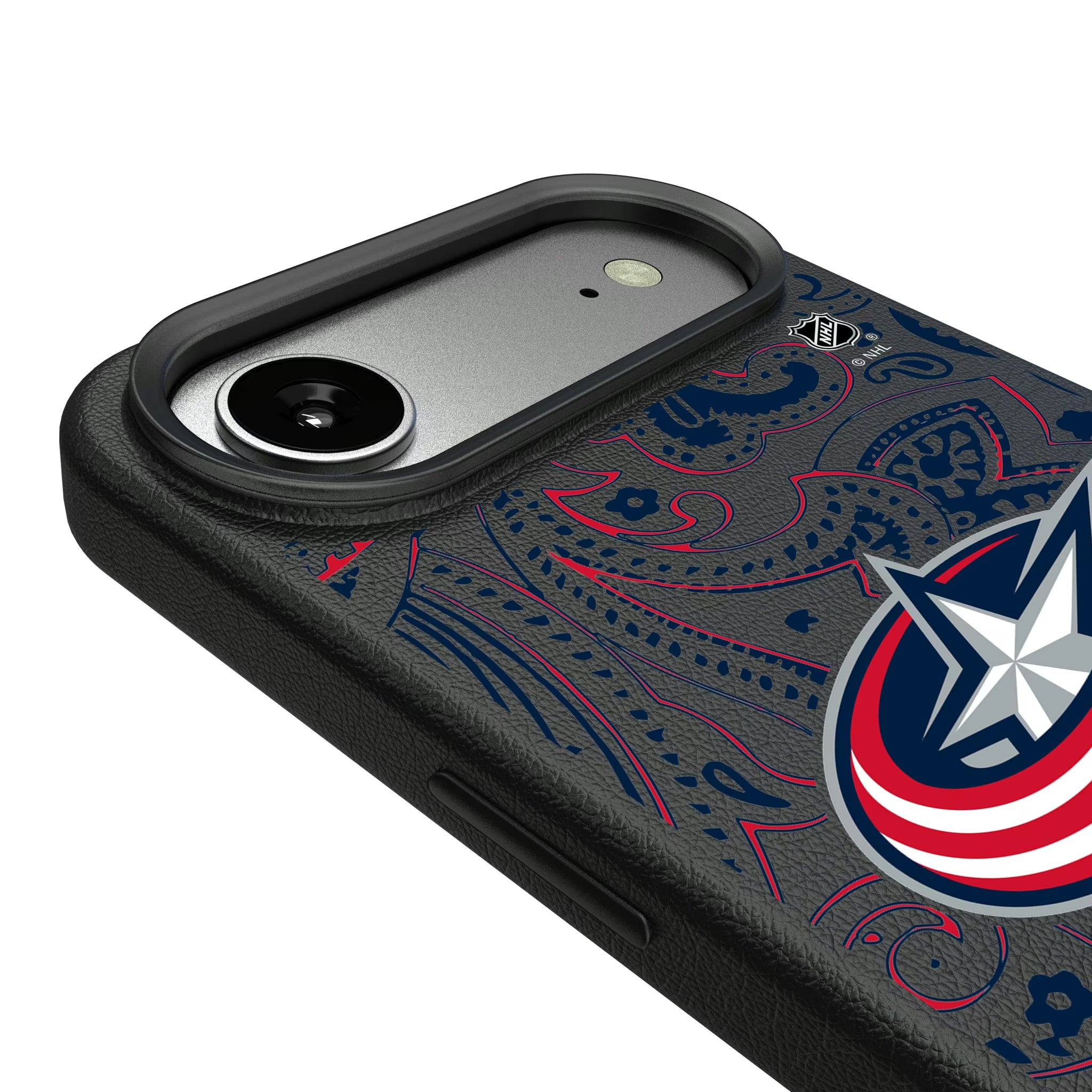 Columbus Blue Jackets Paisley iPhone MagSafe Compatible Phone Case for Apple iPhone - Detail#Device_iPhone Air