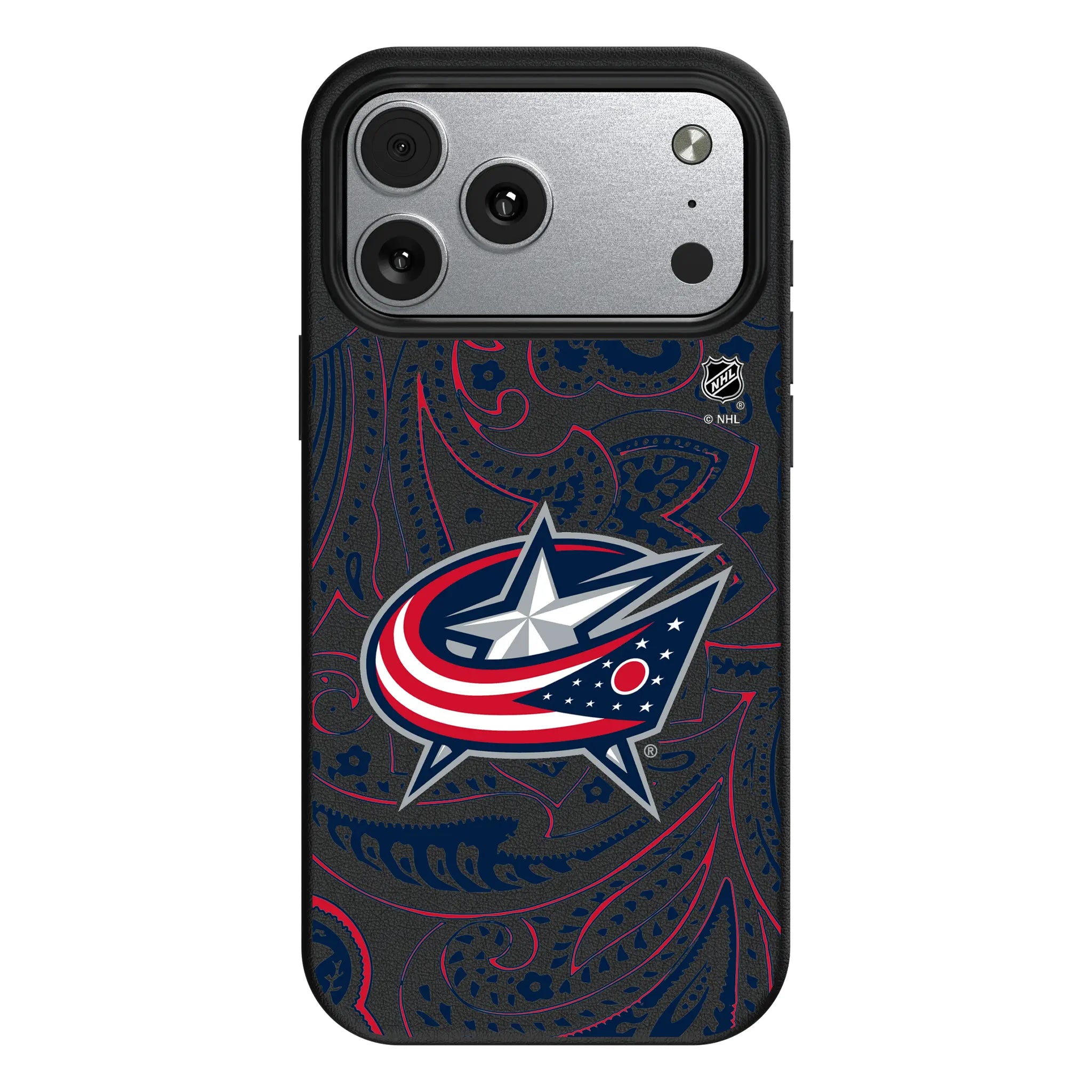Columbus Blue Jackets Paisley iPhone MagSafe Compatible Phone Case for Apple iPhone#Device_iPhone 17 Pro Max