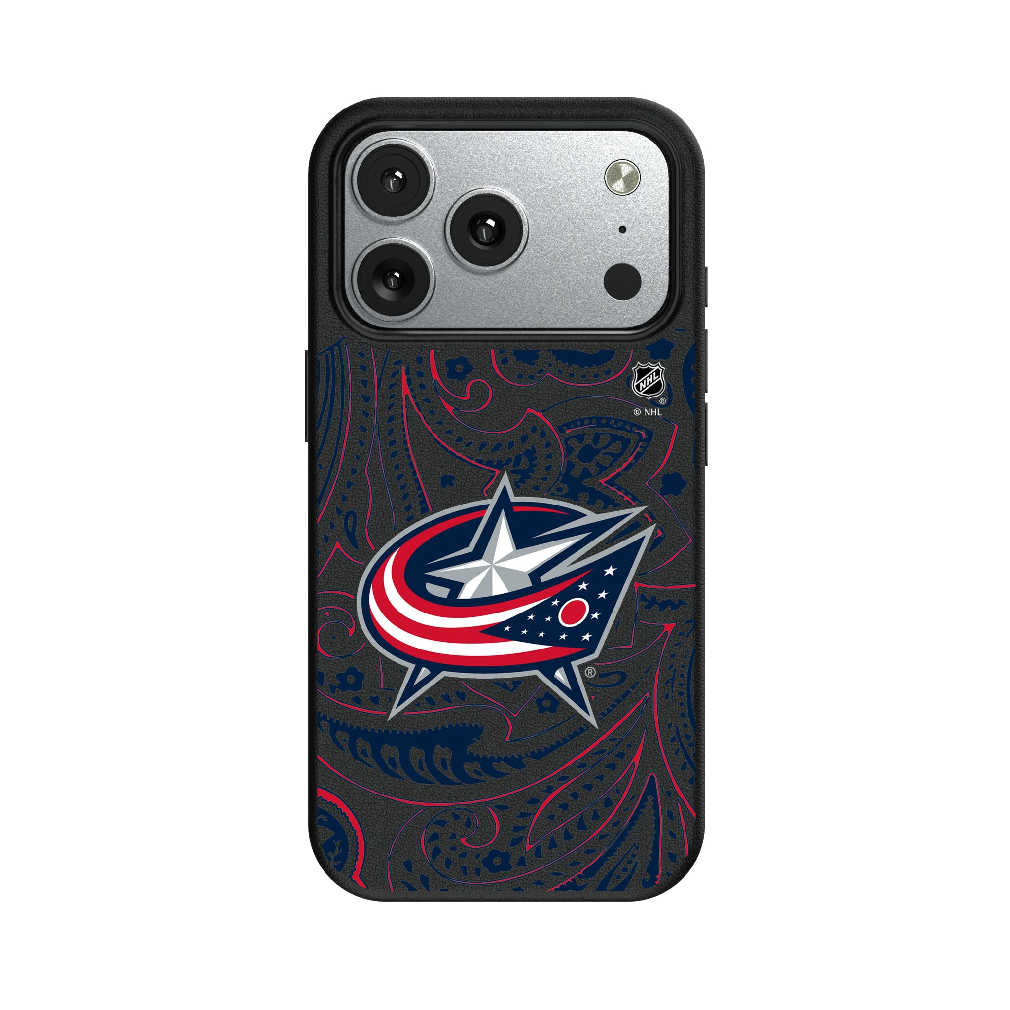Columbus Blue Jackets Paisley iPhone MagSafe Compatible Phone Case for Apple iPhone#Device_iPhone 17 Pro