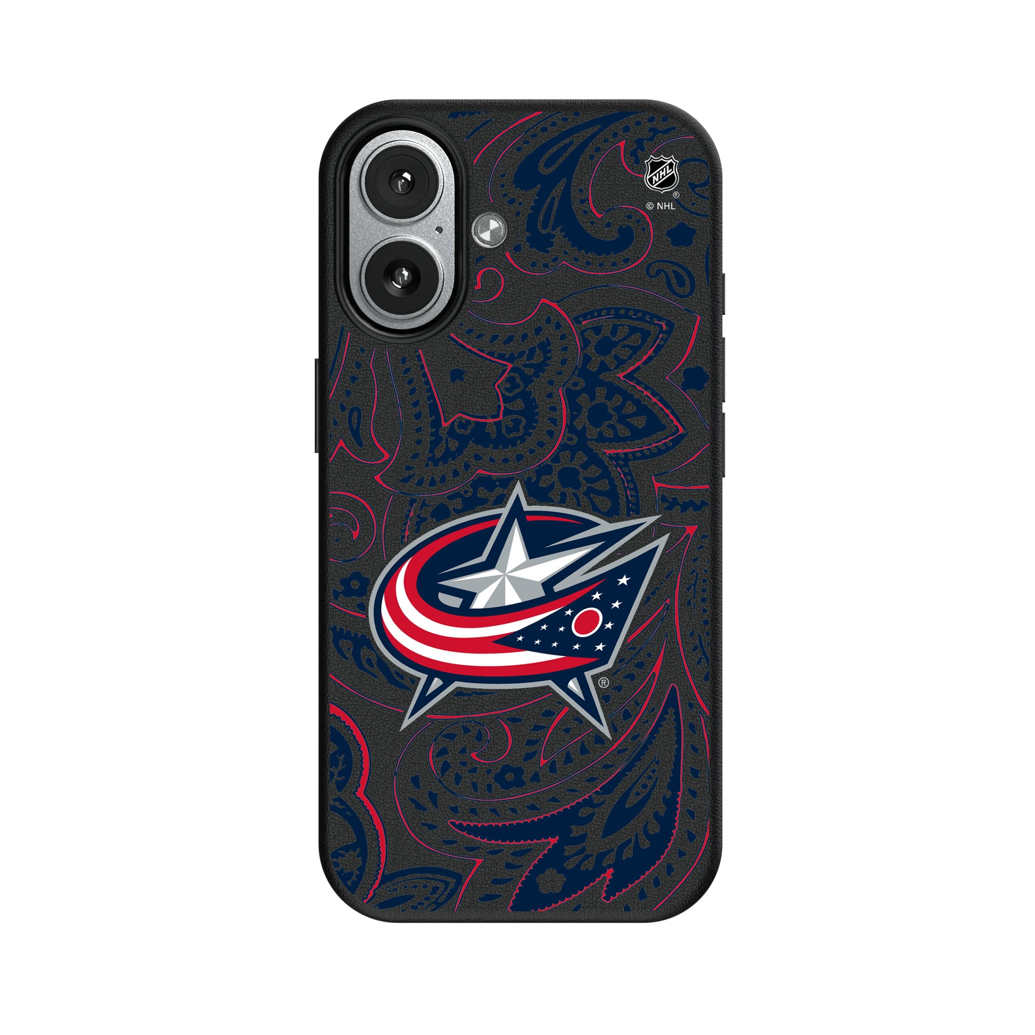 Columbus Blue Jackets Paisley iPhone MagSafe Compatible Phone Case for Apple iPhone#Device_iPhone 17