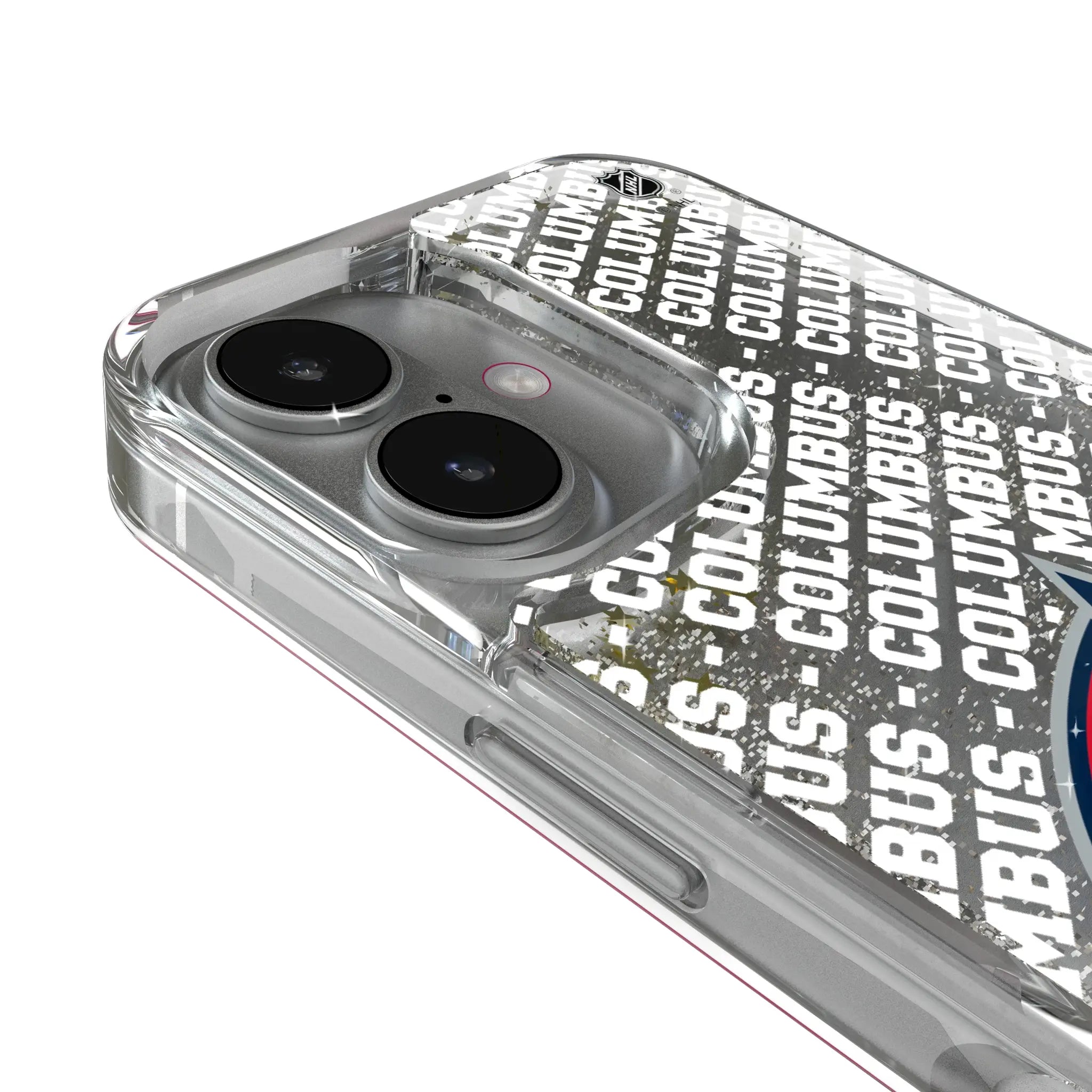 Columbus Blue Jackets Personalized EndZone Plus iPhone Glitter Phone Case for Apple iPhone - Detail