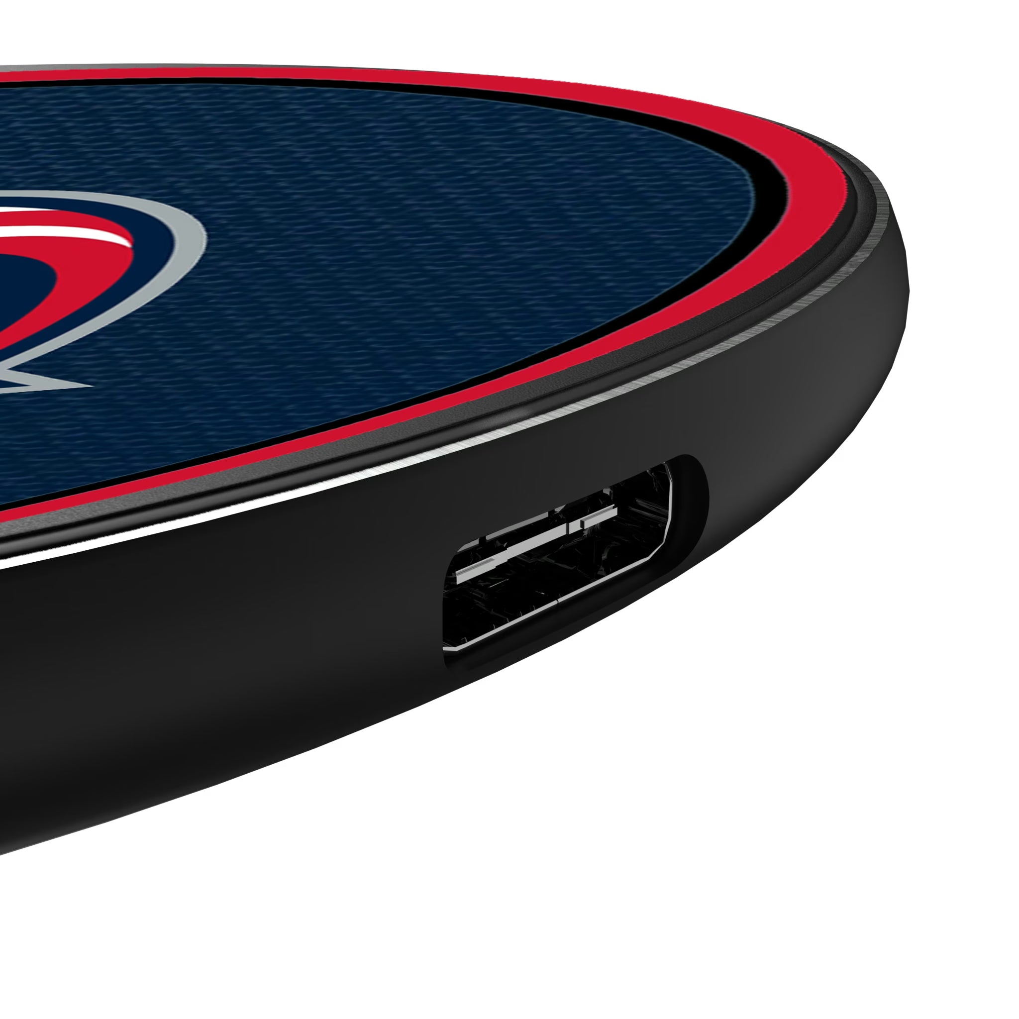 Columbus Blue Jackets Personalized Endzone Solid 15-Watt Wireless Charger - Detail