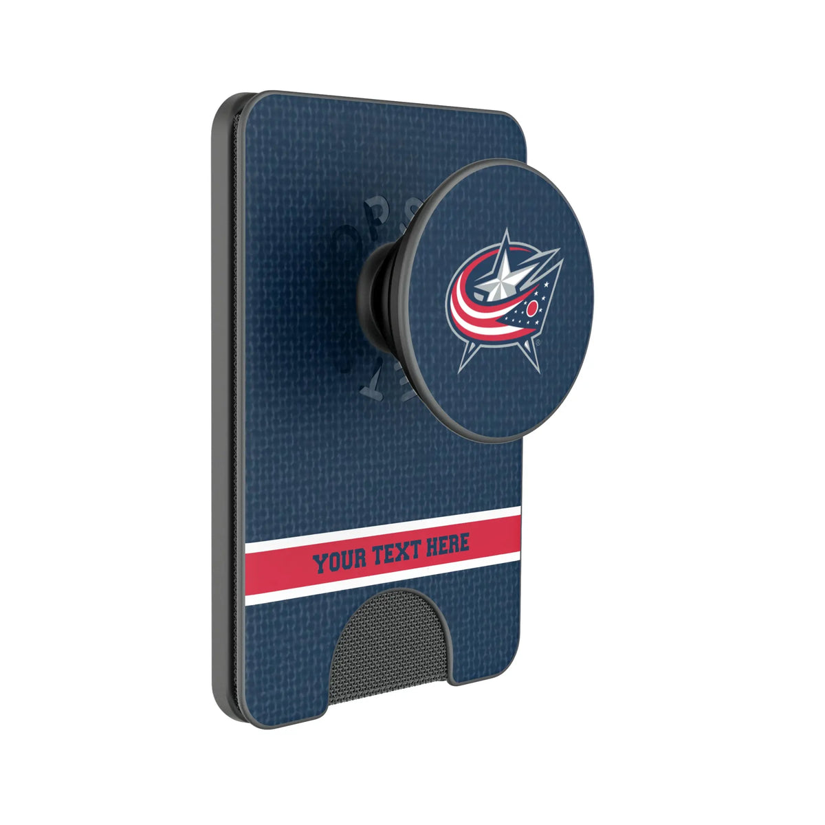 Columbus Blue Jackets Personalized Endzone Solid Popsockets Wallet Magnetic