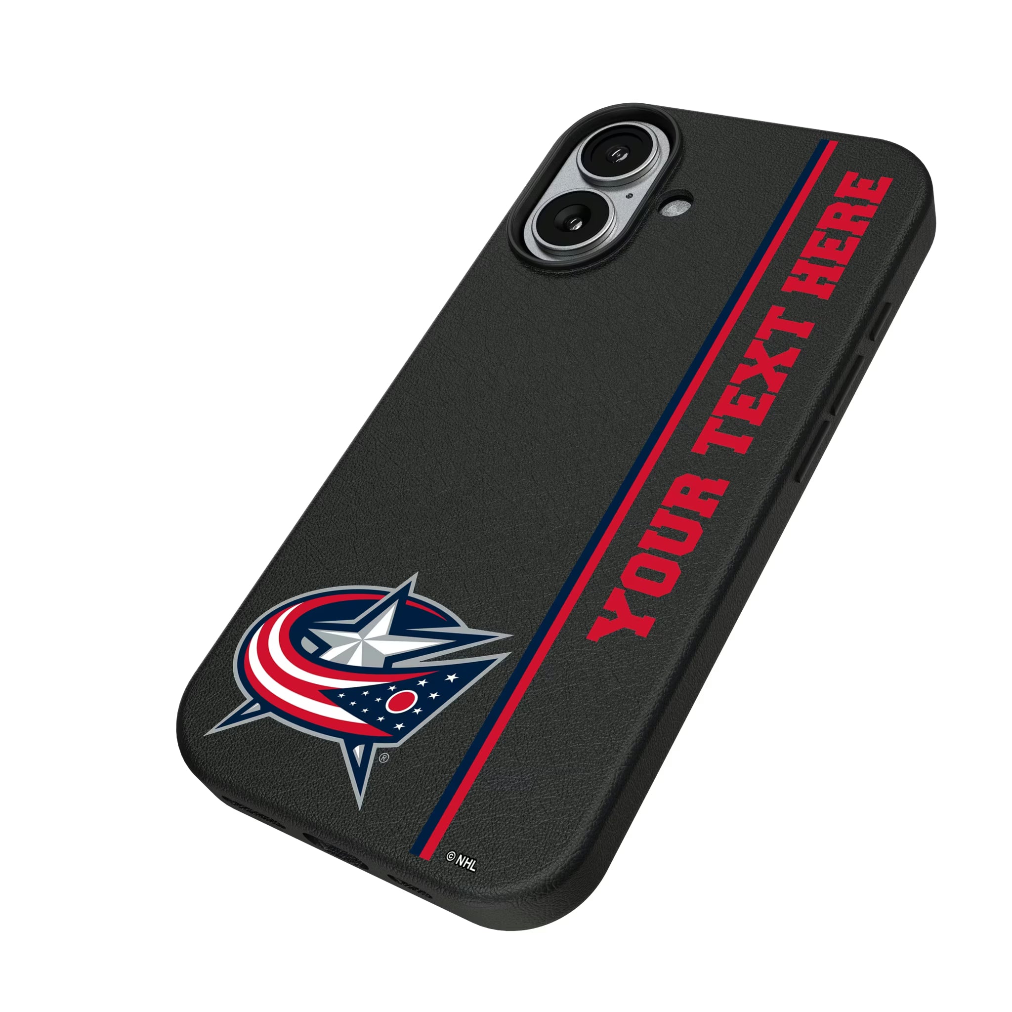 Columbus Blue Jackets Personalized Sidebard iPhone MagSafe Compatible Phone Case for Apple iPhone - Isometric View#Device_iPhone 17