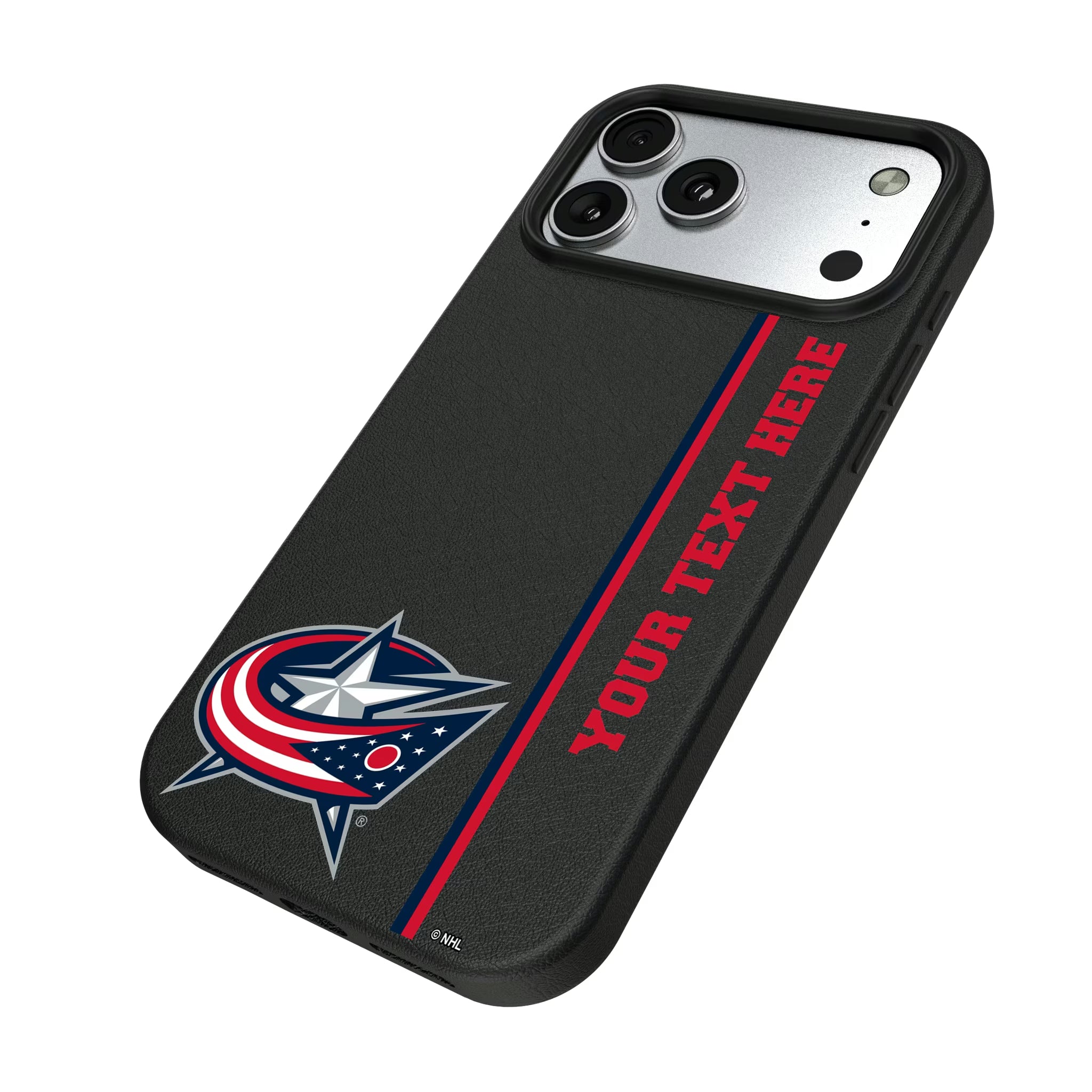 Columbus Blue Jackets Personalized Sidebard iPhone MagSafe Compatible Phone Case for Apple iPhone - Isometric View#Device_iPhone 17 Pro Max