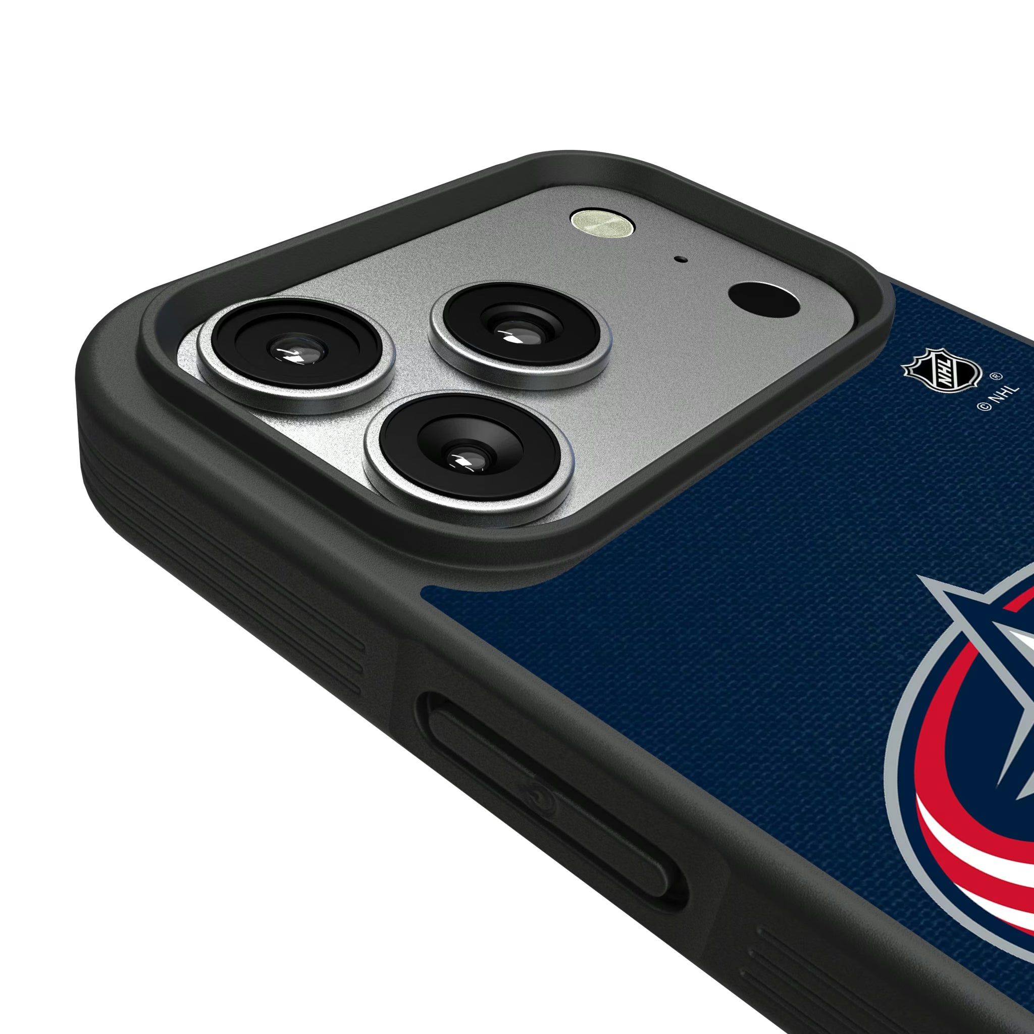 Columbus Blue Jackets Personalized Stripe iPhone Bump Phone Case for Apple iPhone - Detail#Device_iPhone 17 Pro