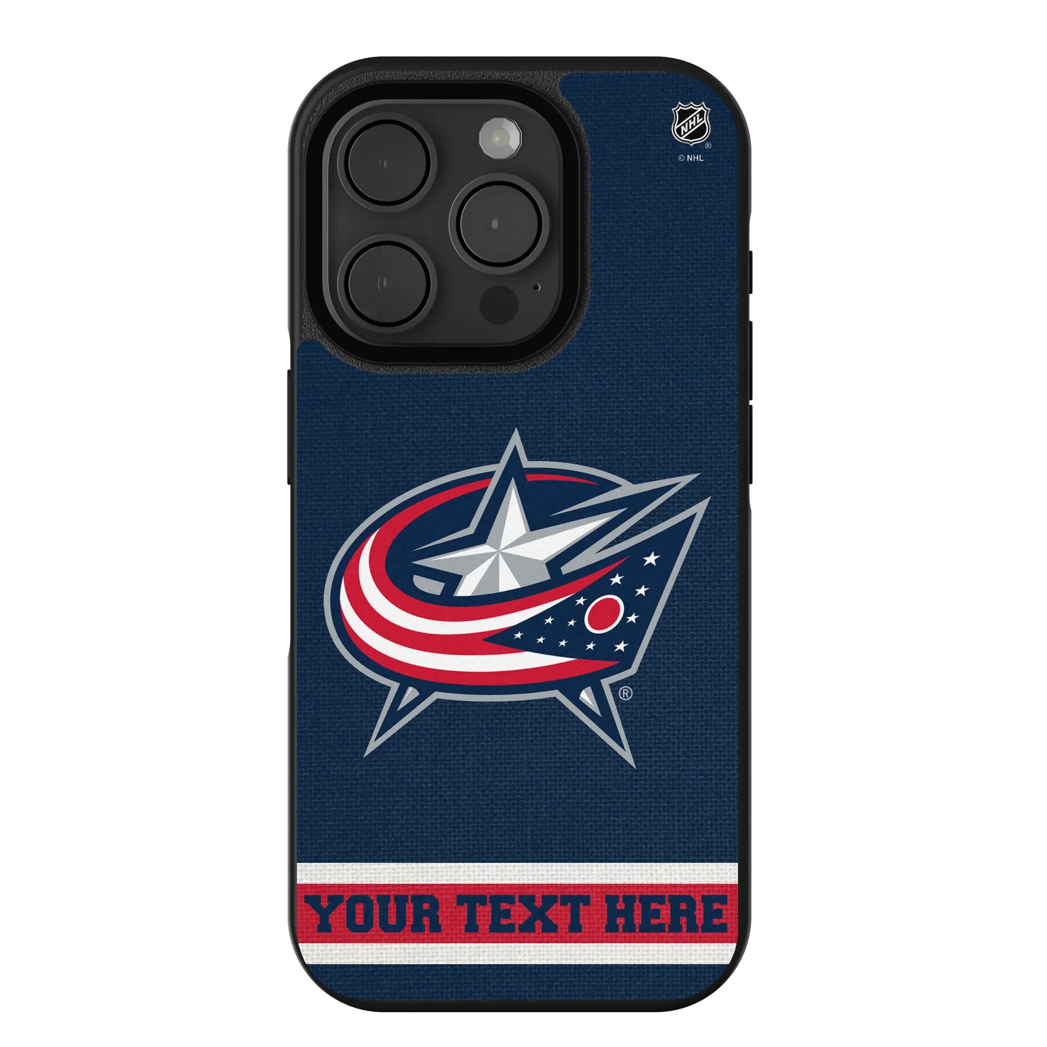 Columbus Blue Jackets Personalized Stripe iPhone Bump Phone Case for Apple iPhone