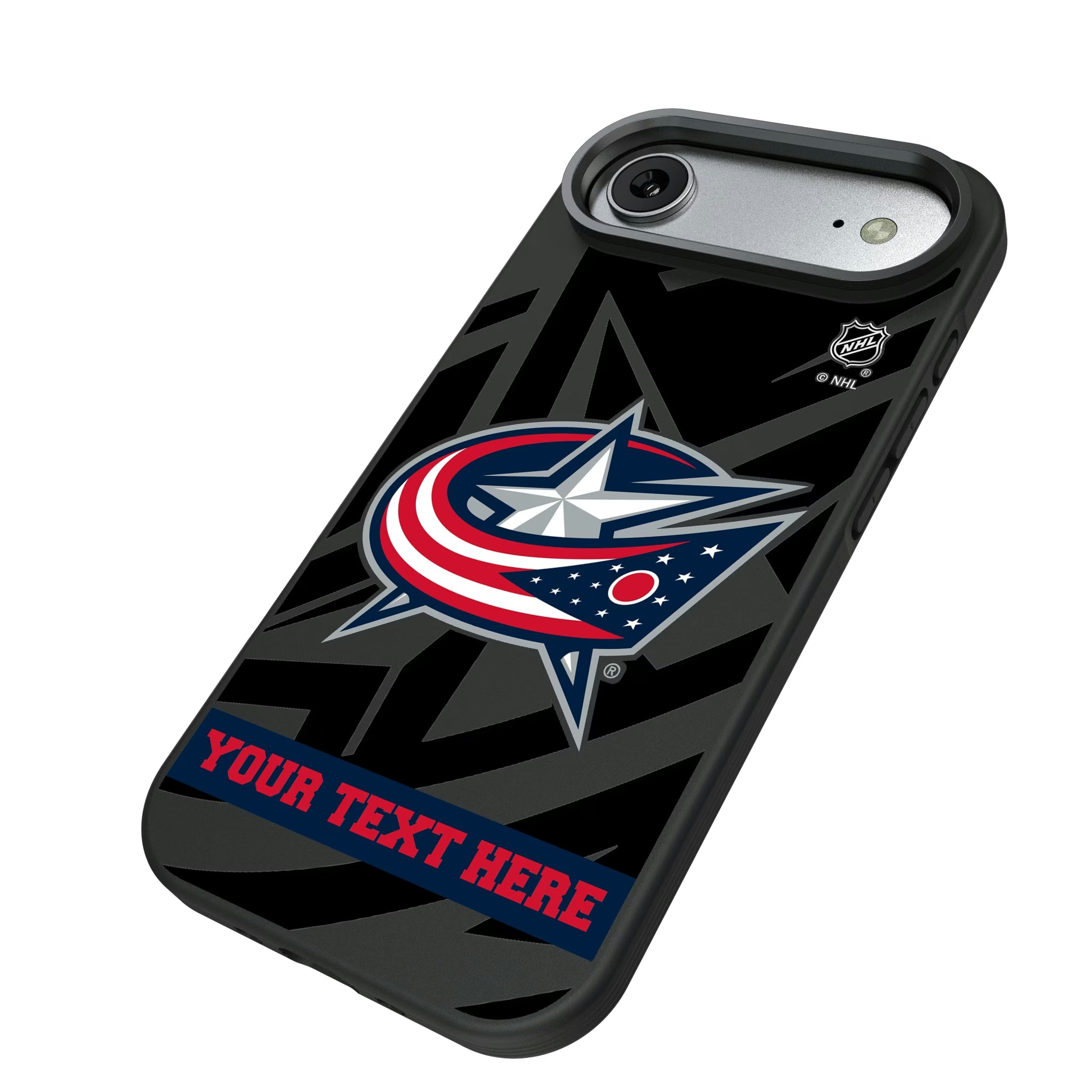 Columbus Blue Jackets Personalized Tilt iPhone Bump Phone Case for Apple iPhone - Isometric View#Device_iPhone Air