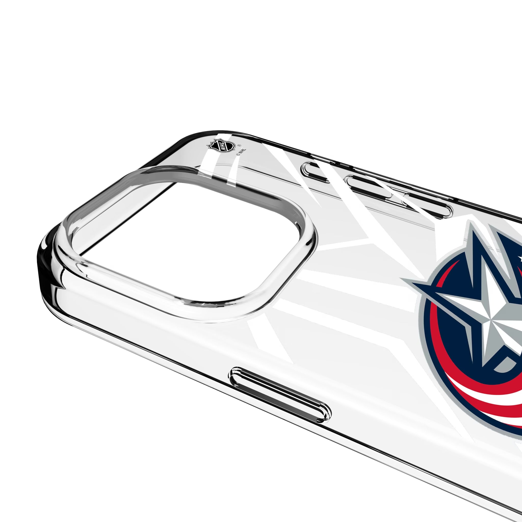 Columbus Blue Jackets Personalized Tilt iPhone Clear Phone Case for Apple iPhone - Detail