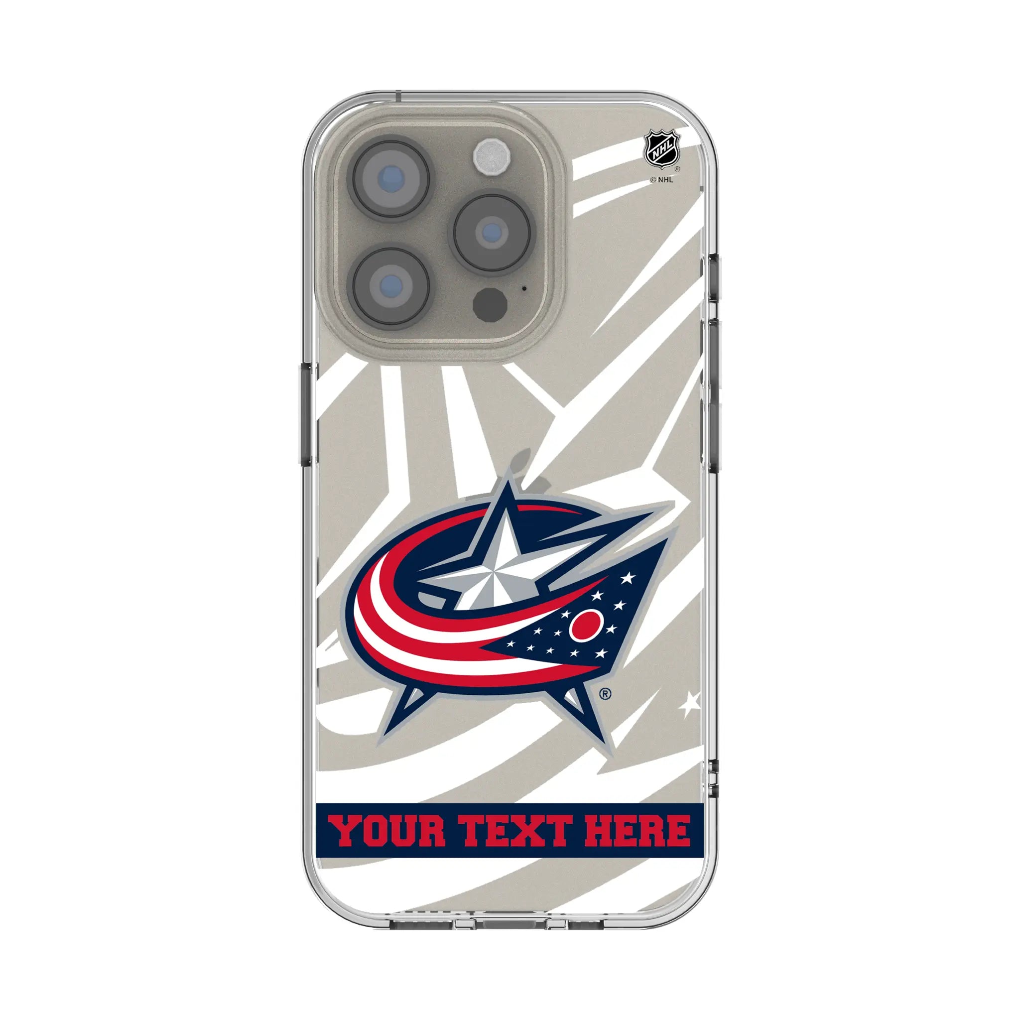 Columbus Blue Jackets Personalized Tilt iPhone Clear Phone Case for Apple iPhone