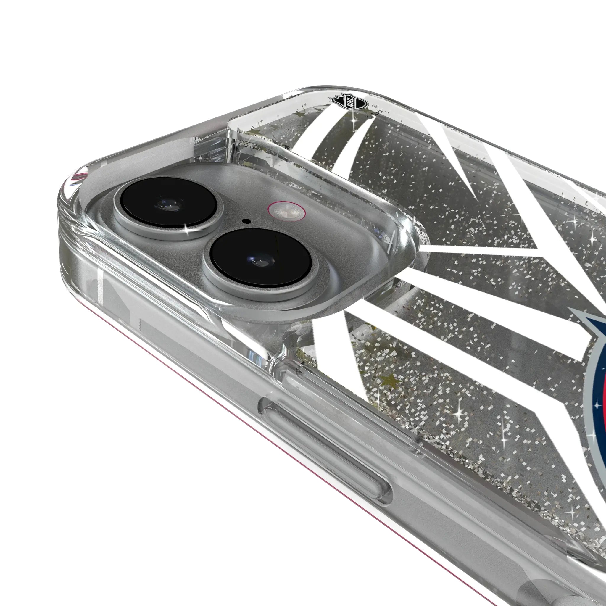 Columbus Blue Jackets Personalized Tilt iPhone Glitter Phone Case for Apple iPhone - Detail