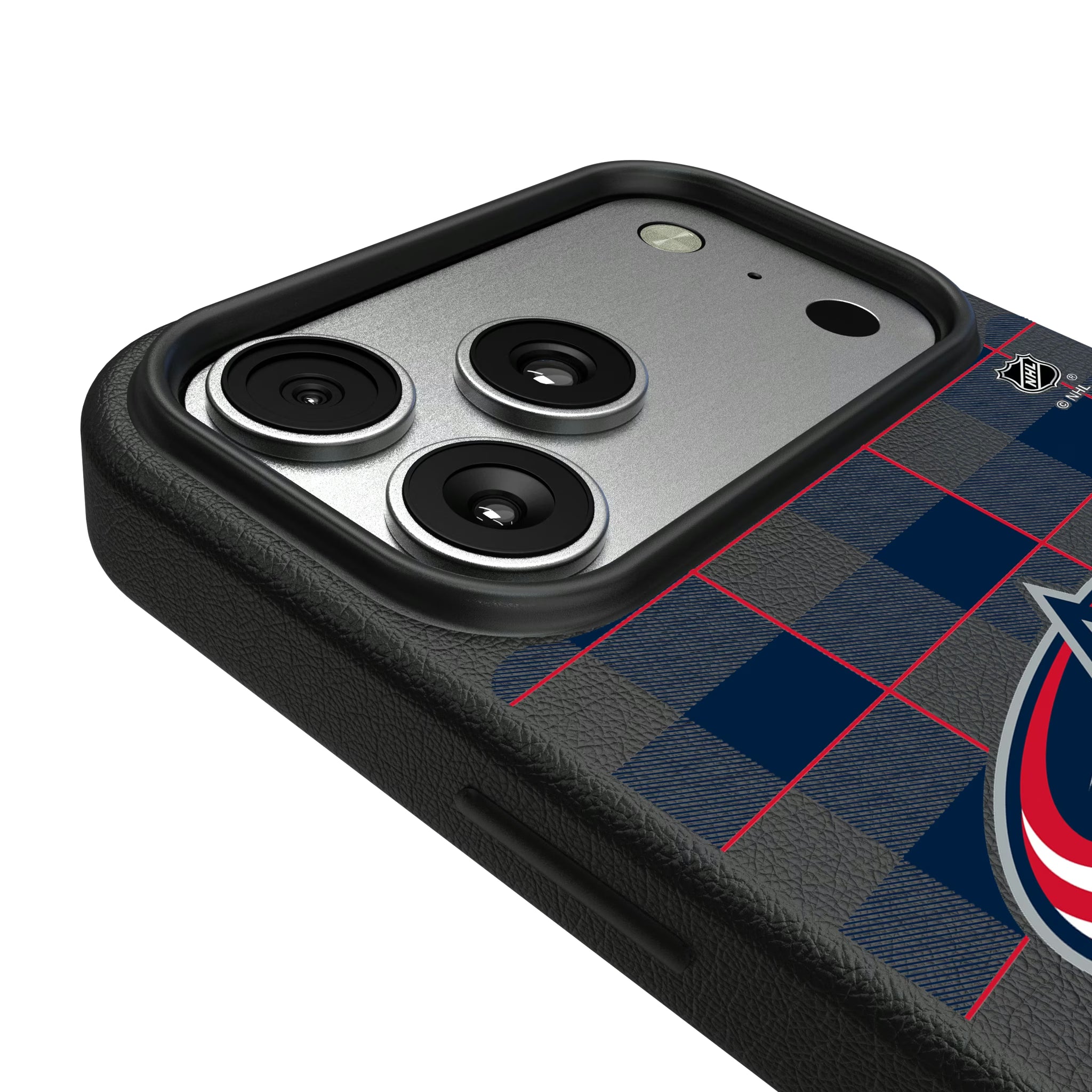 Columbus Blue Jackets Plaid iPhone MagSafe Compatible Phone Case for Apple iPhone - Detail#Device_iPhone 17 Pro Max
