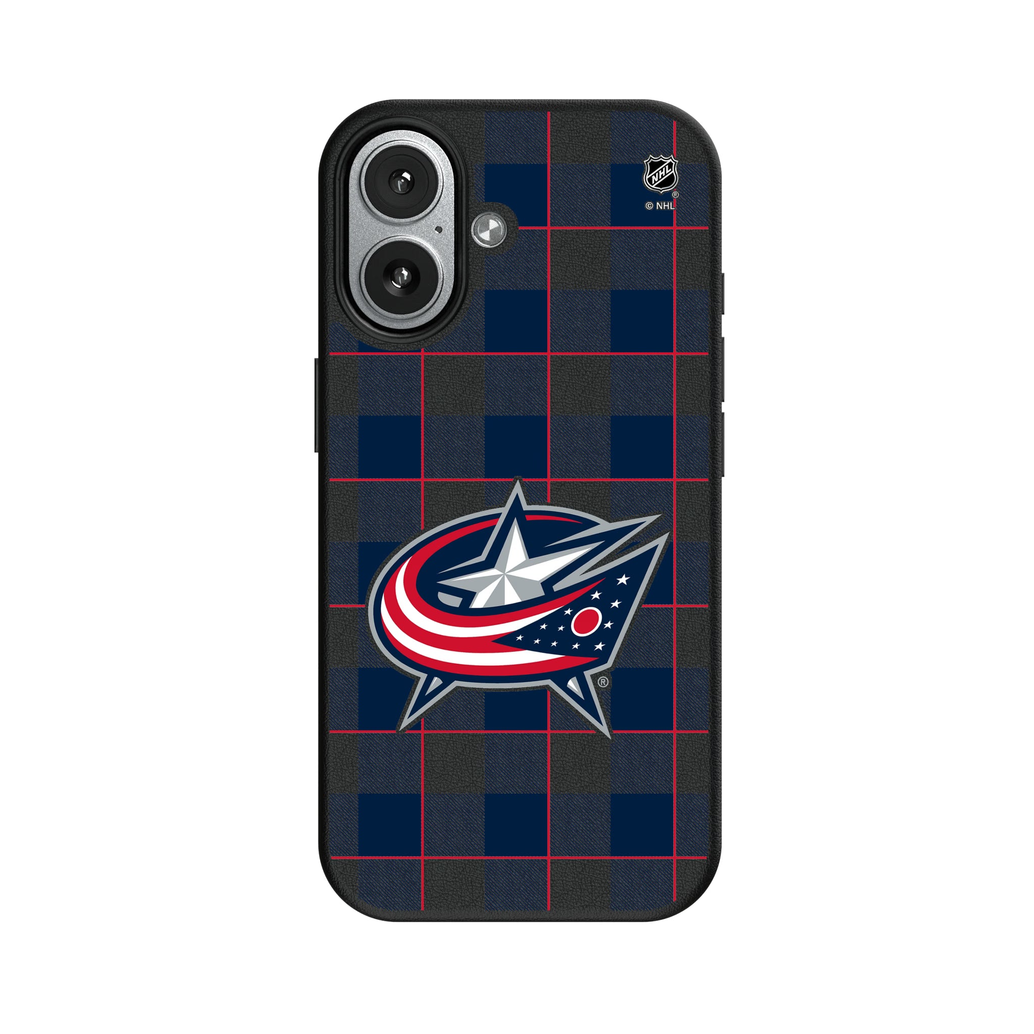Columbus Blue Jackets Plaid iPhone MagSafe Compatible Phone Case for Apple iPhone#Device_iPhone 17