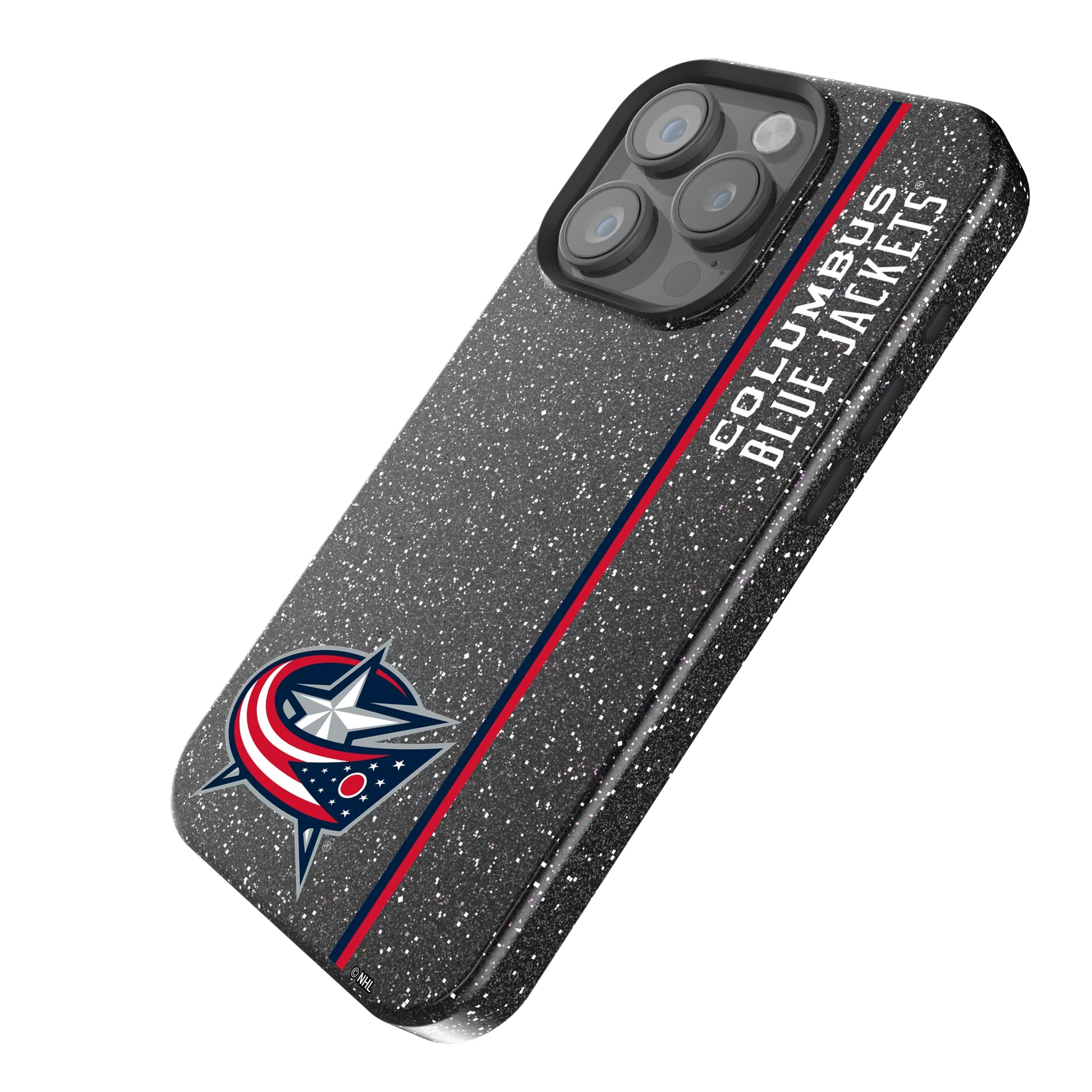 Columbus Blue Jackets Sidebar iPhone Bling Phone Case for Apple iPhone - Isometric View