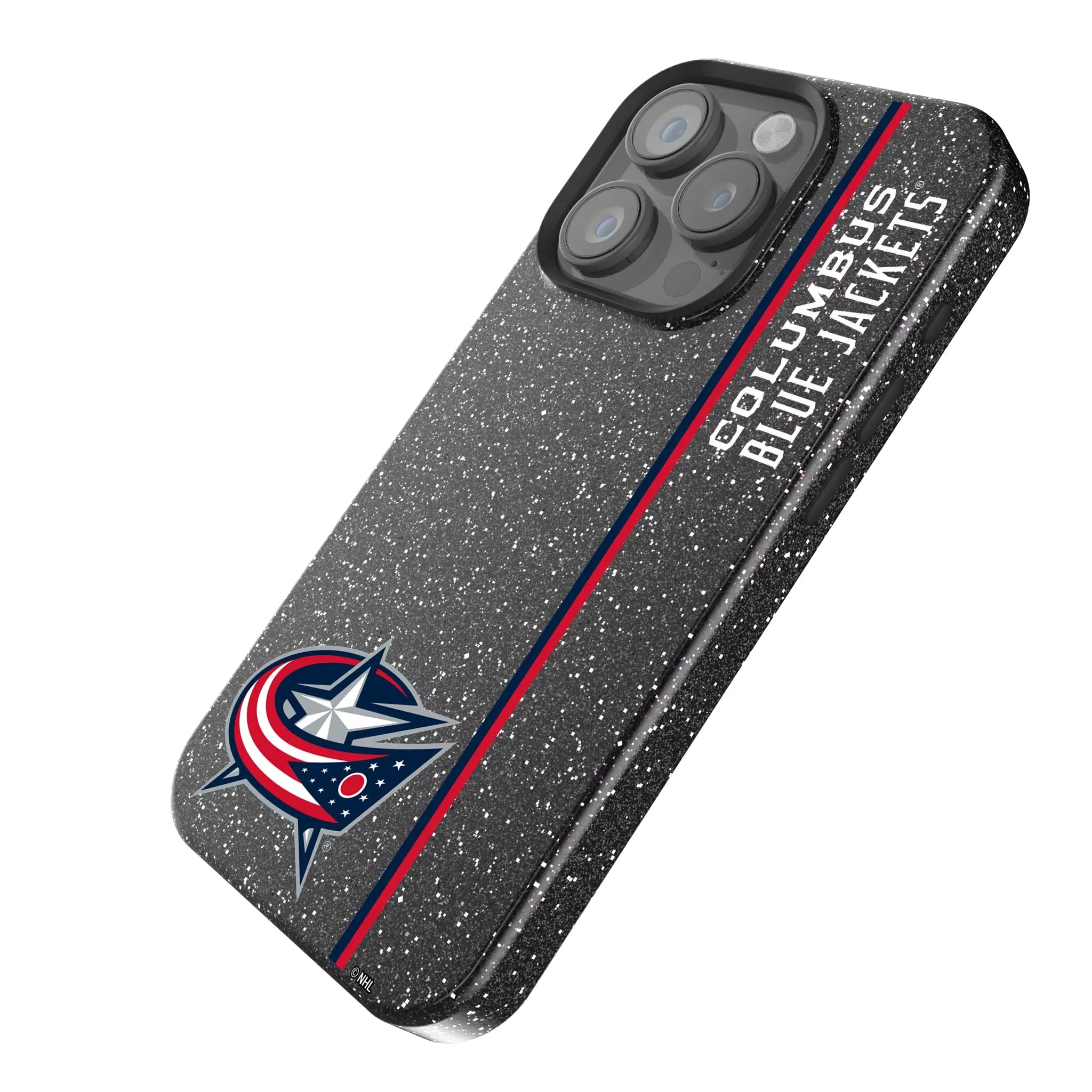 Columbus Blue Jackets Sidebar iPhone Bling Phone Case for Apple iPhone - Isometric View