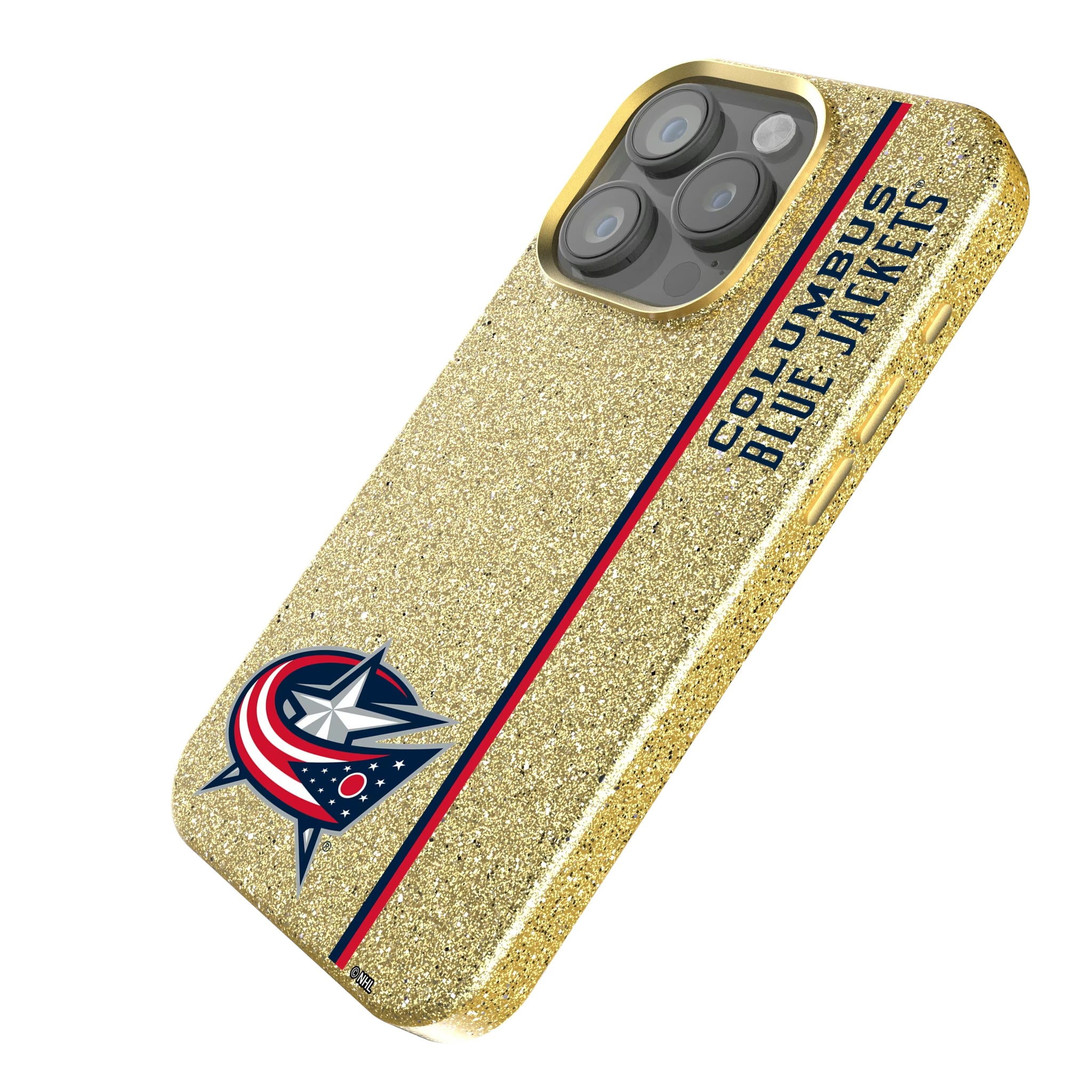 Columbus Blue Jackets Sidebar iPhone Bling Phone Case for Apple iPhone - Isometric View