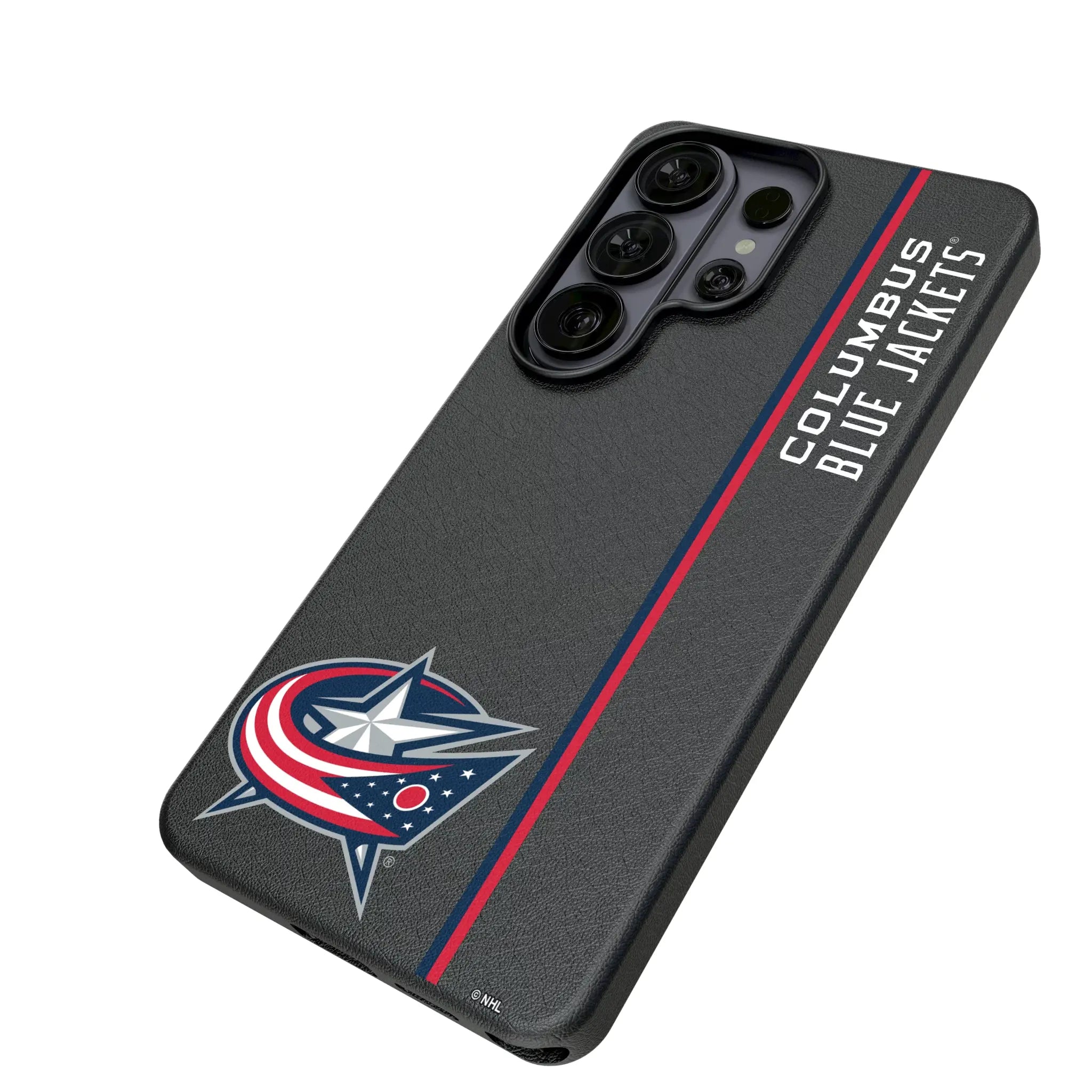 Columbus Blue Jackets Sidebar Galaxy MagSafe Compatible Phone Case for Samsung Galaxy - Isometric View#Device_Galaxy S26 Ultra
