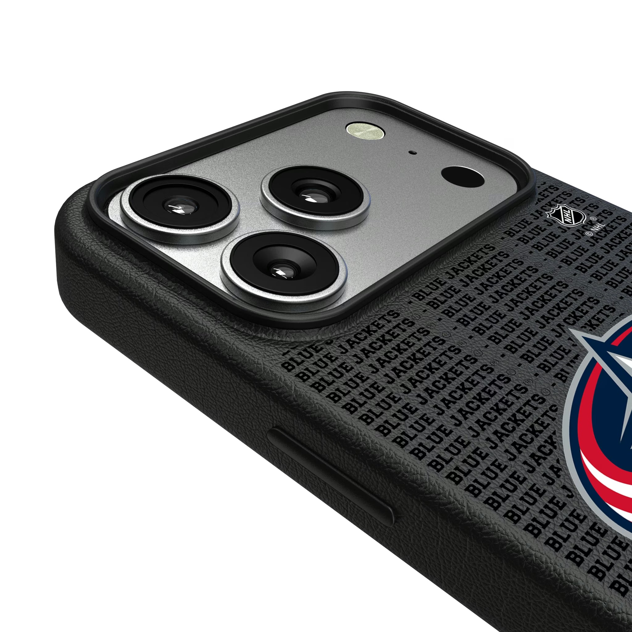 Columbus Blue Jackets Text Backdrop iPhone MagSafe Compatible Phone Case for Apple iPhone - Detail#Device_iPhone 17 Pro