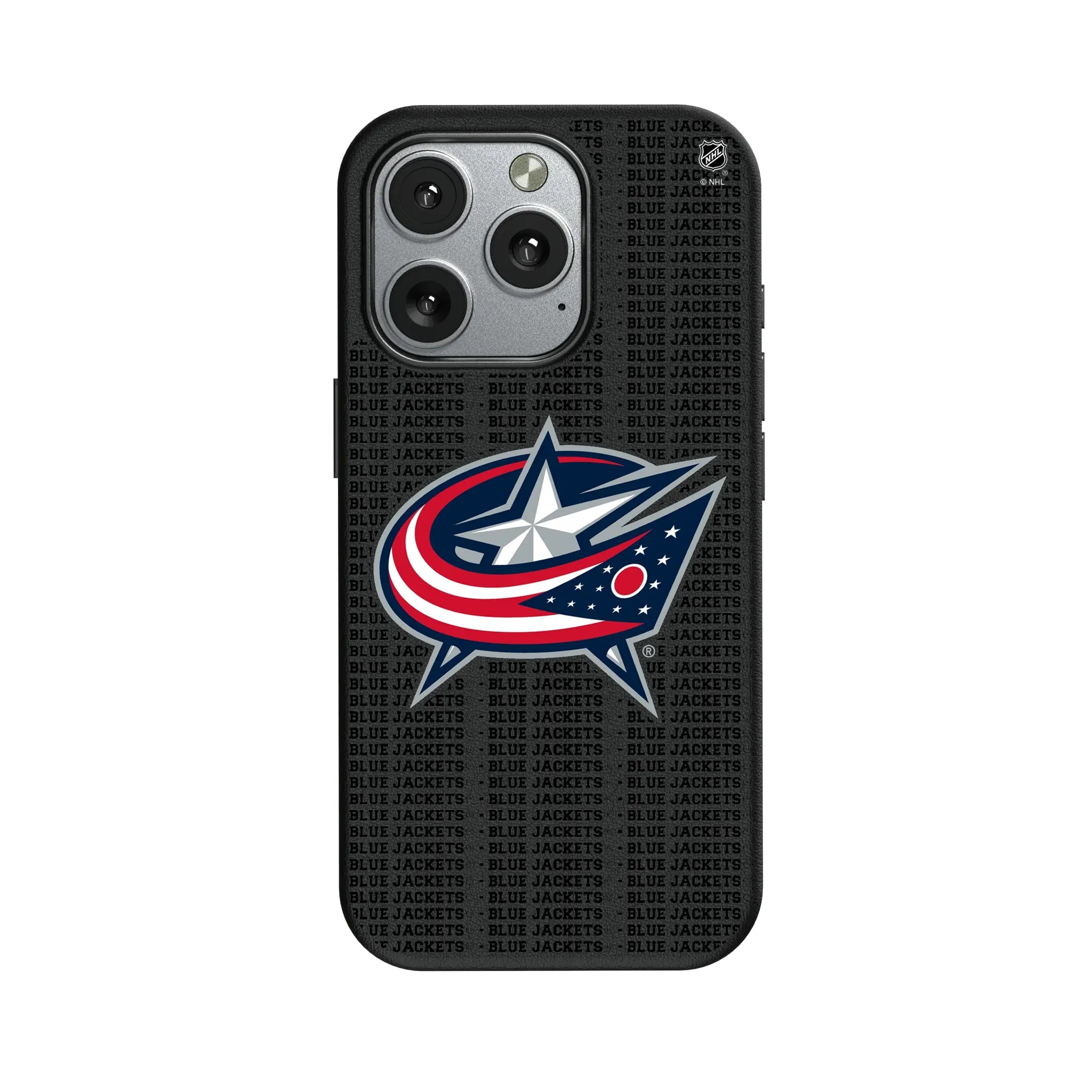 Columbus Blue Jackets Text Backdrop iPhone MagSafe Compatible Phone Case for Apple iPhone
